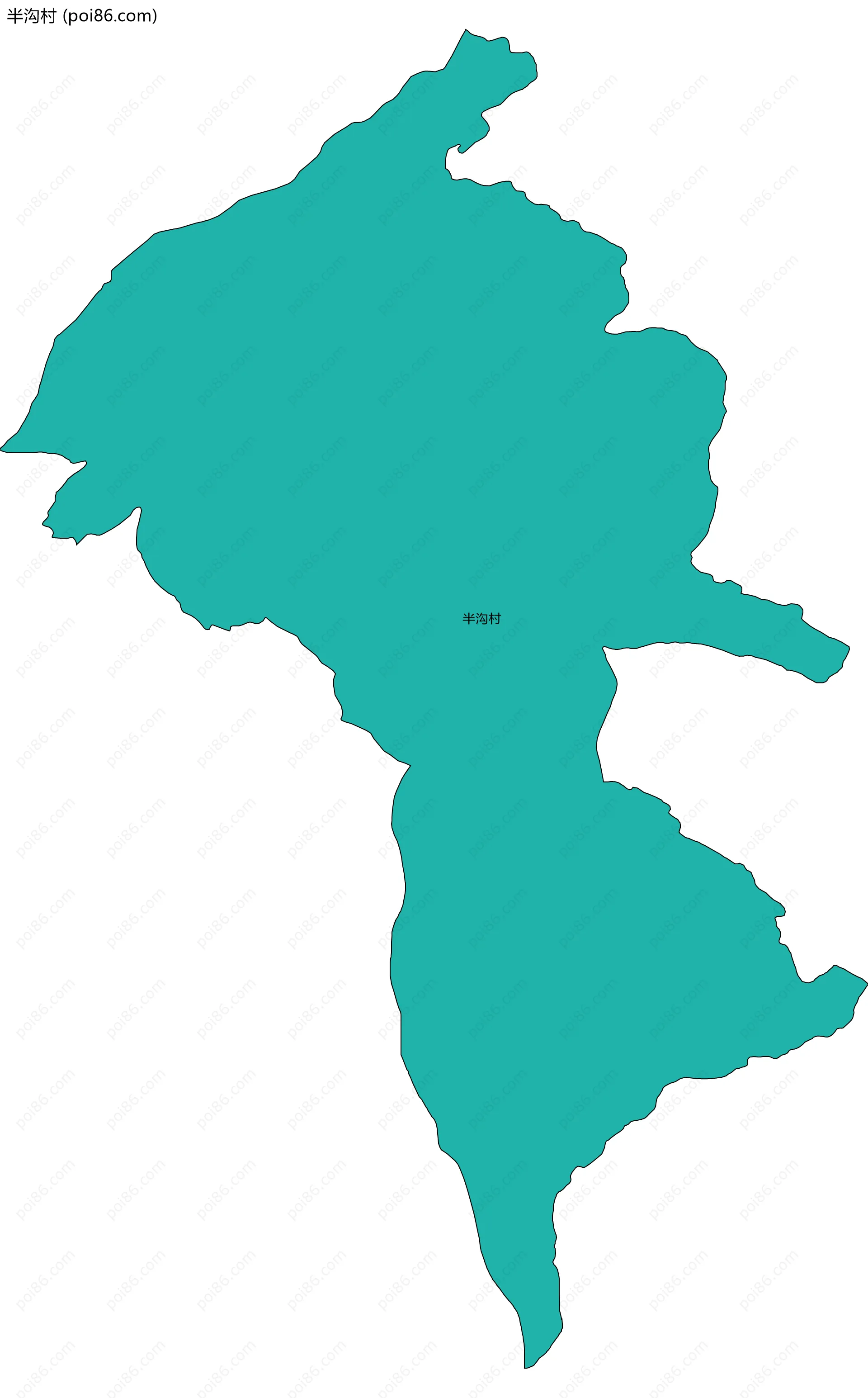 半沟村边界地图