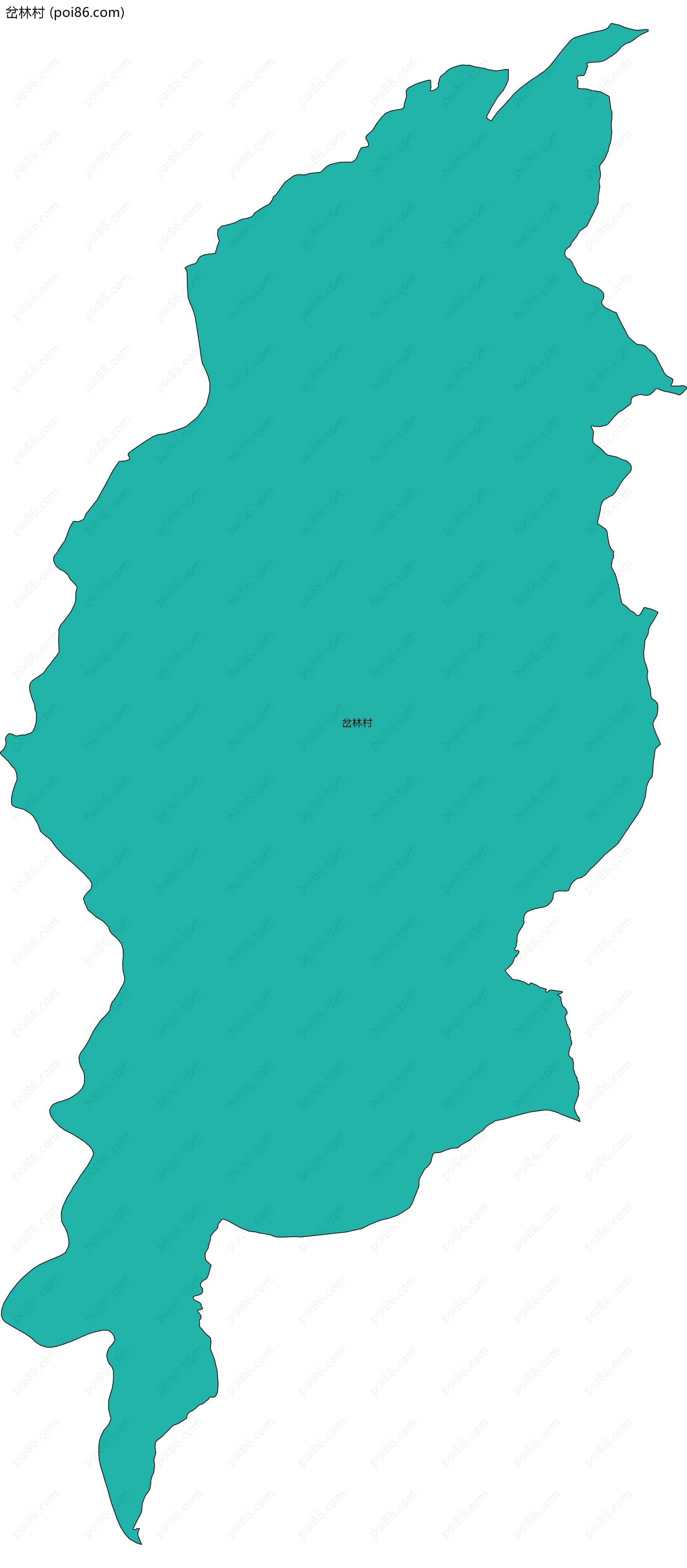 岔林村边界地图