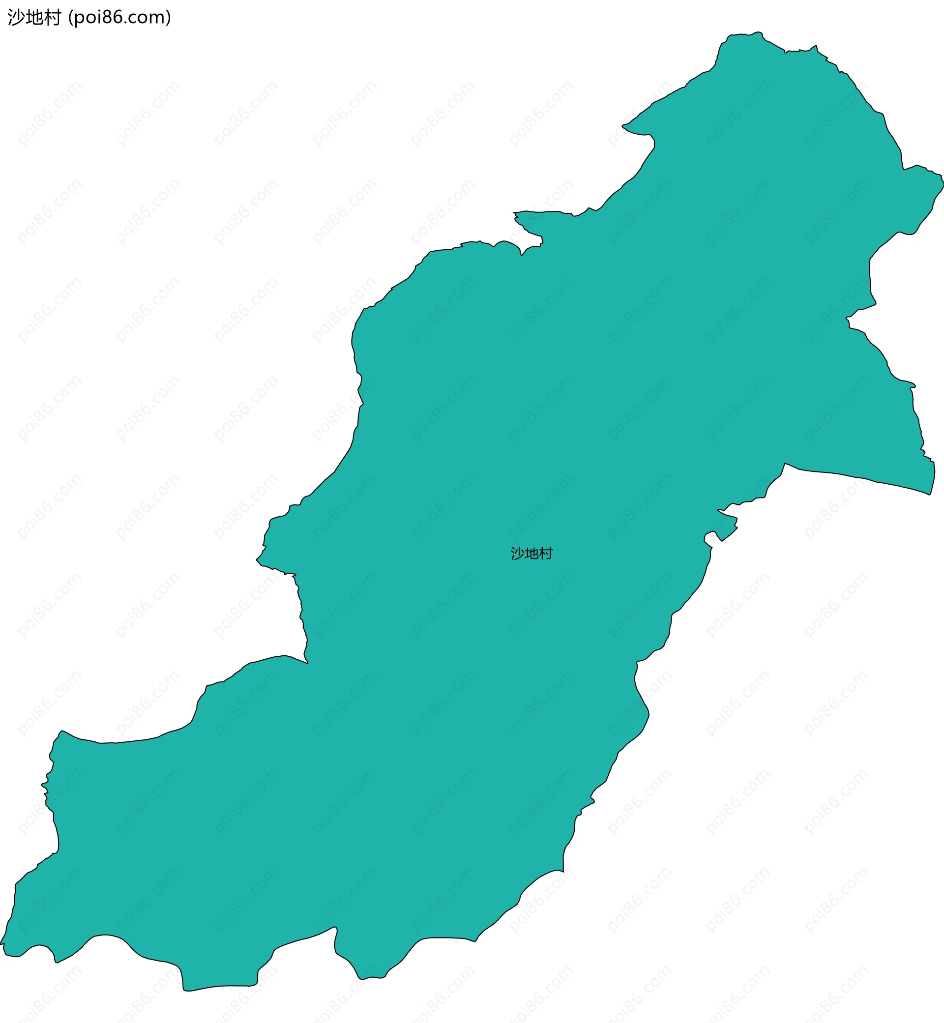 沙地村边界地图