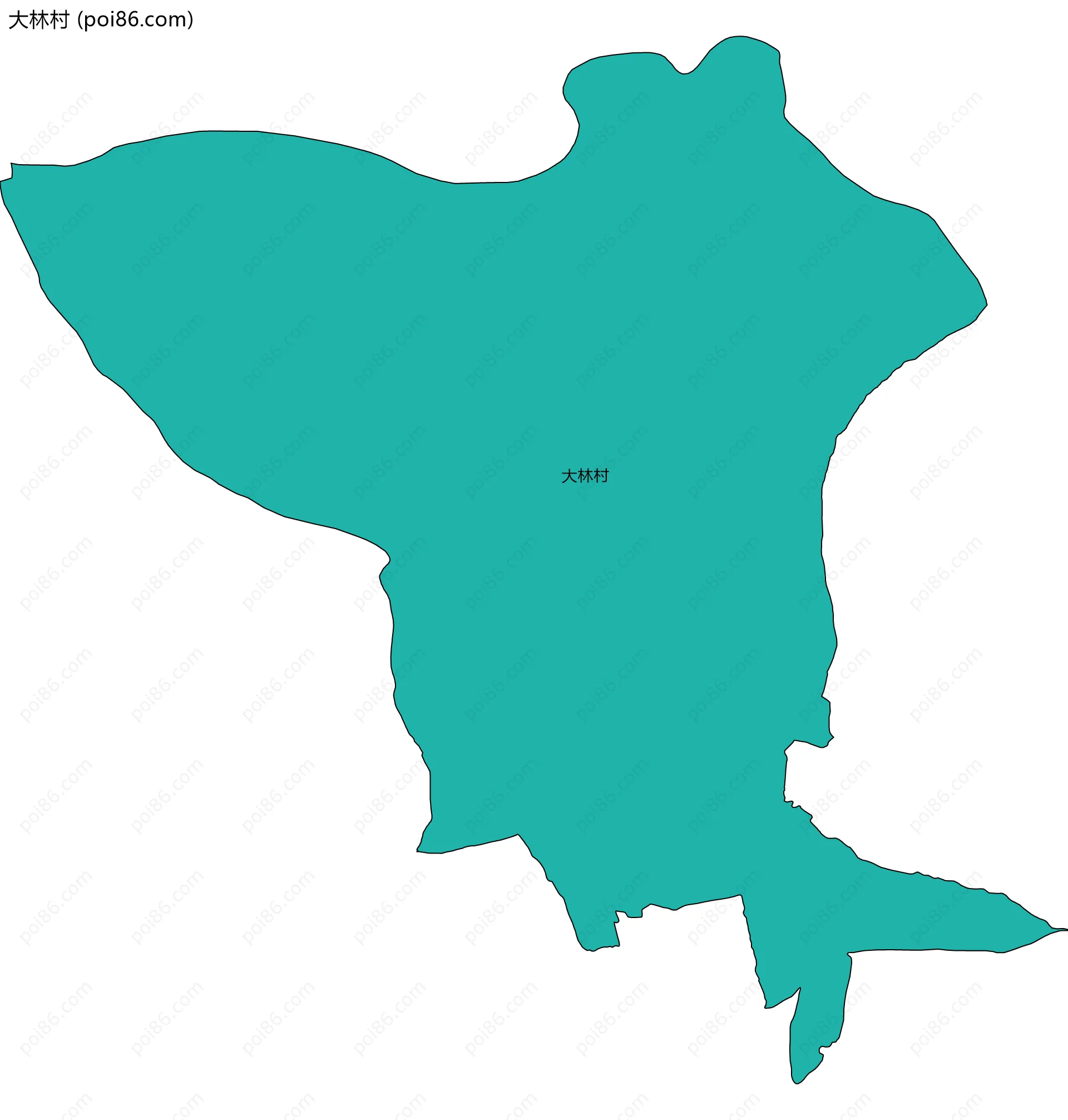 大林村边界地图