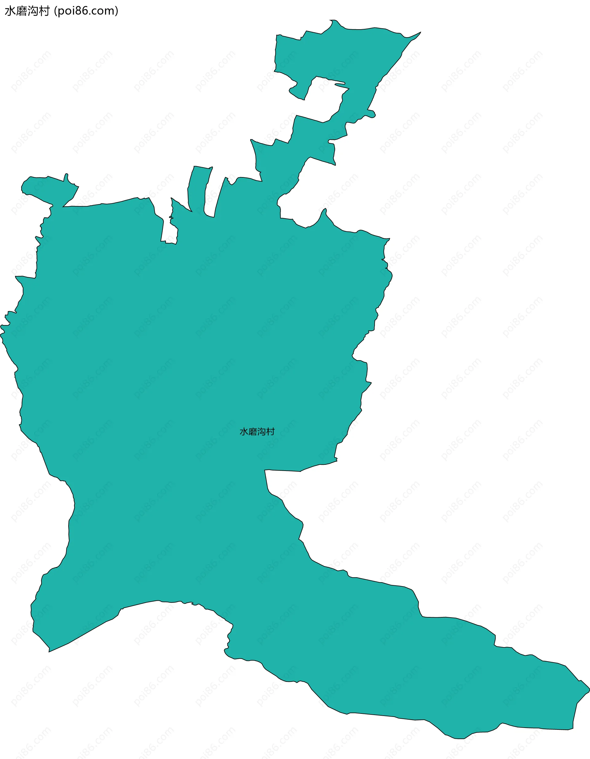 水磨沟村边界地图