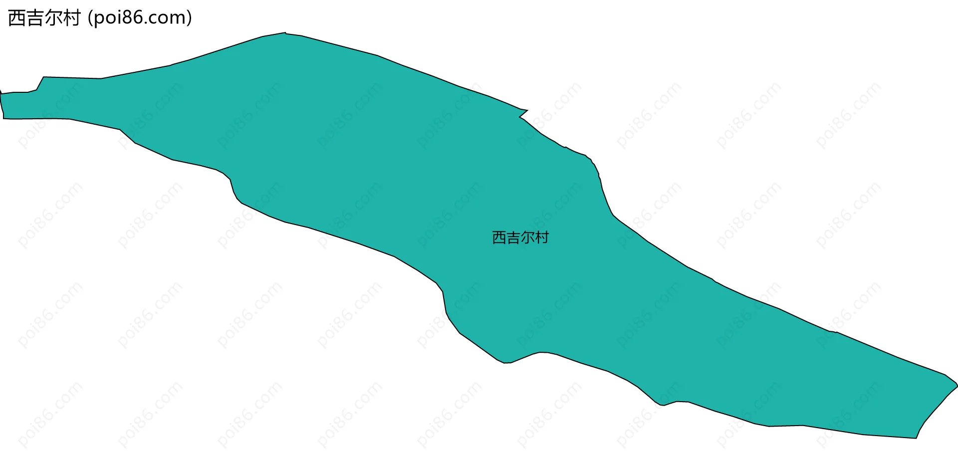 西吉尔村边界地图