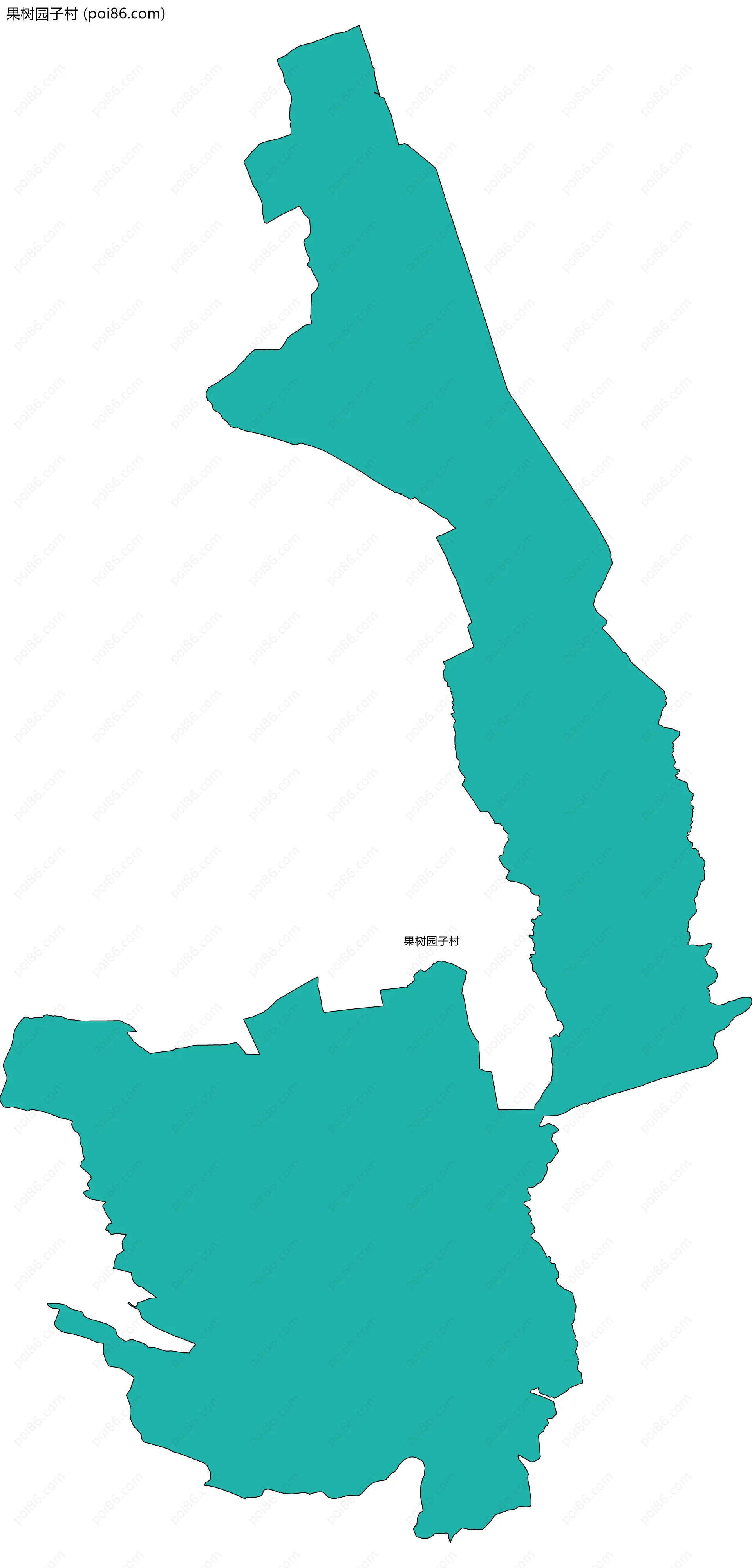 果树园子村边界地图