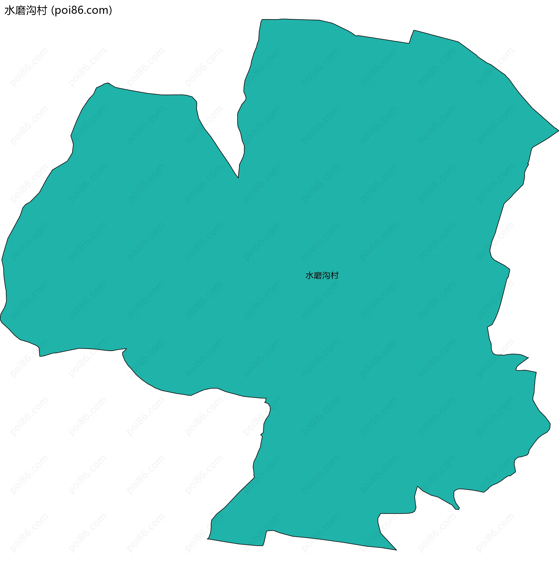 水磨沟村边界地图