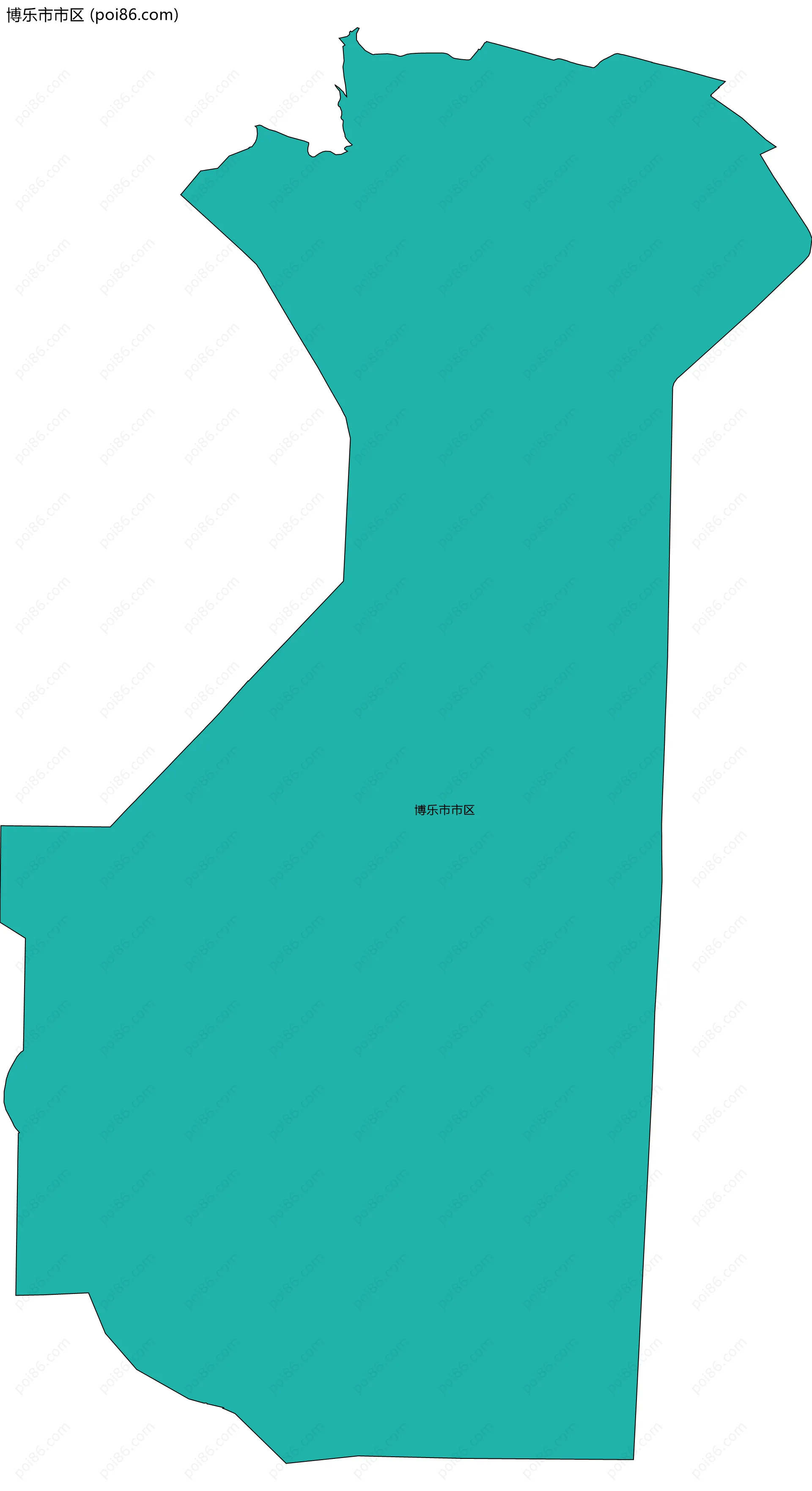 博乐市市区边界地图