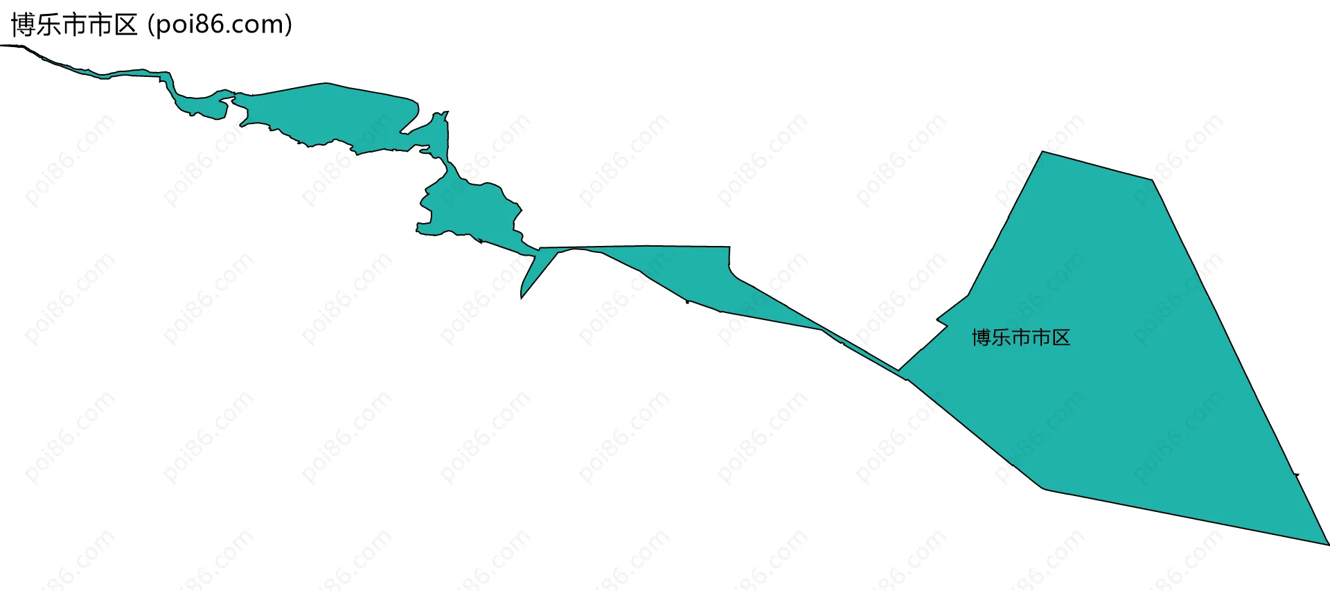 博乐市市区边界地图