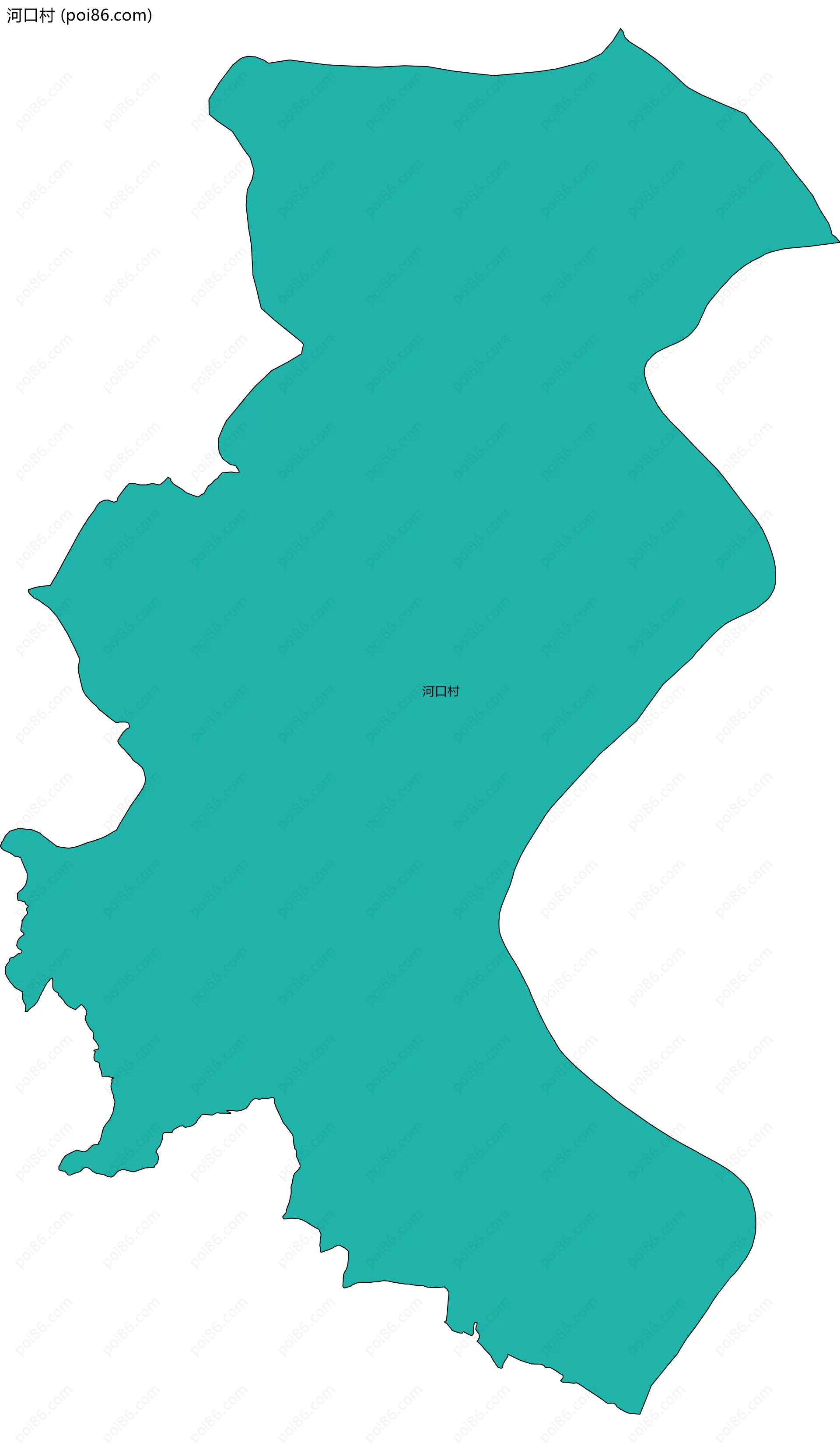 河口村边界地图