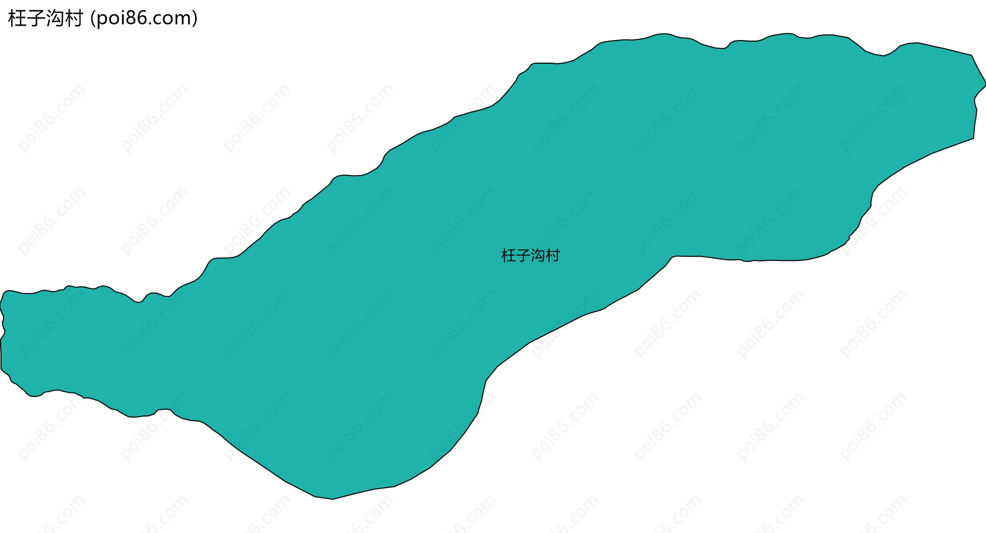 枉子沟村边界地图