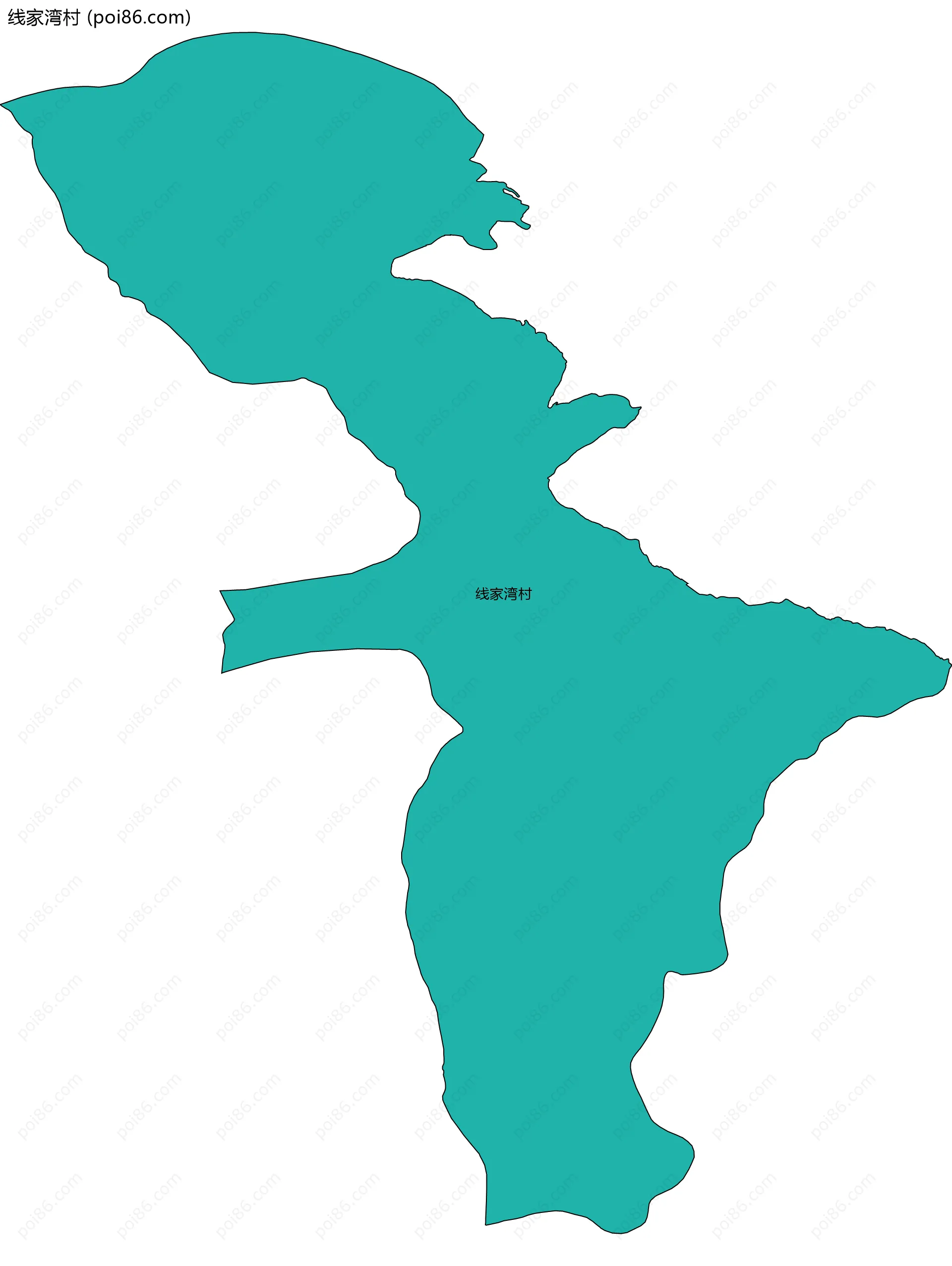 线家湾村边界地图