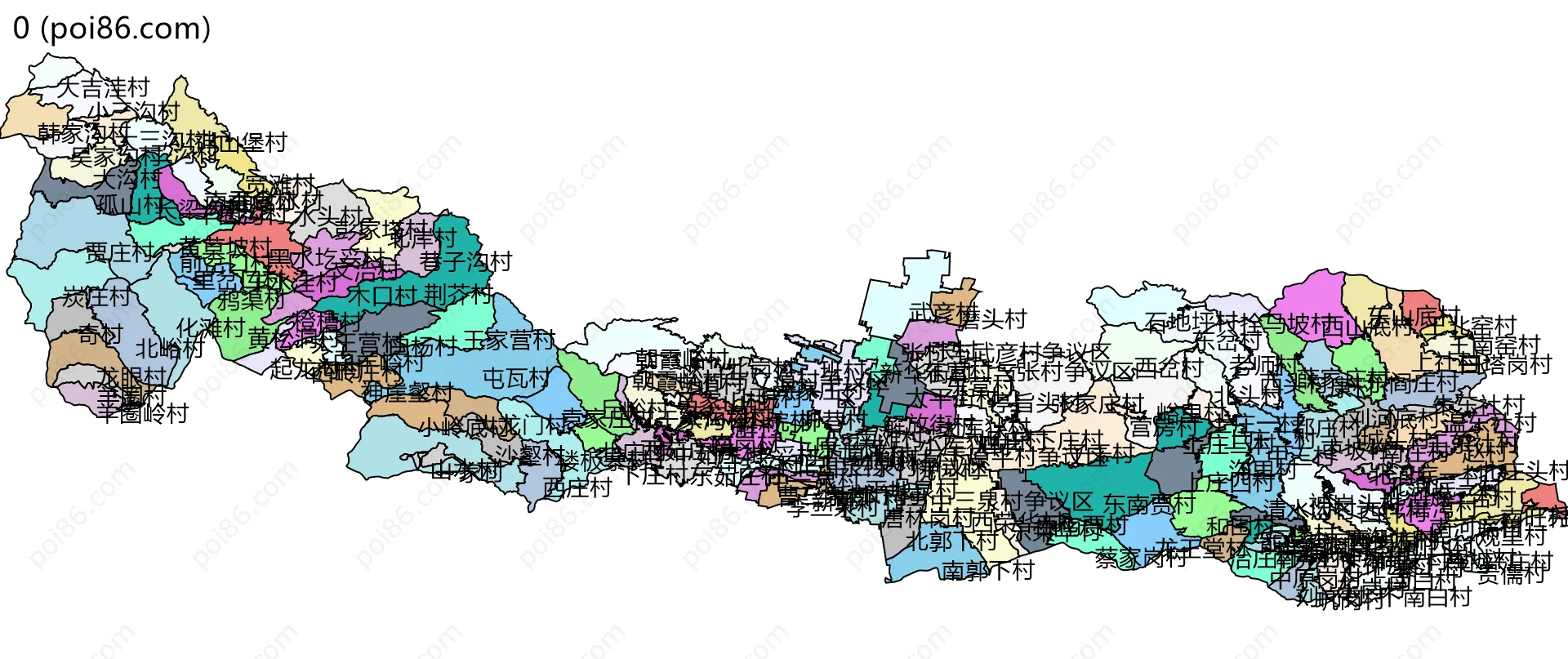 0边界地图(五级行政区划)