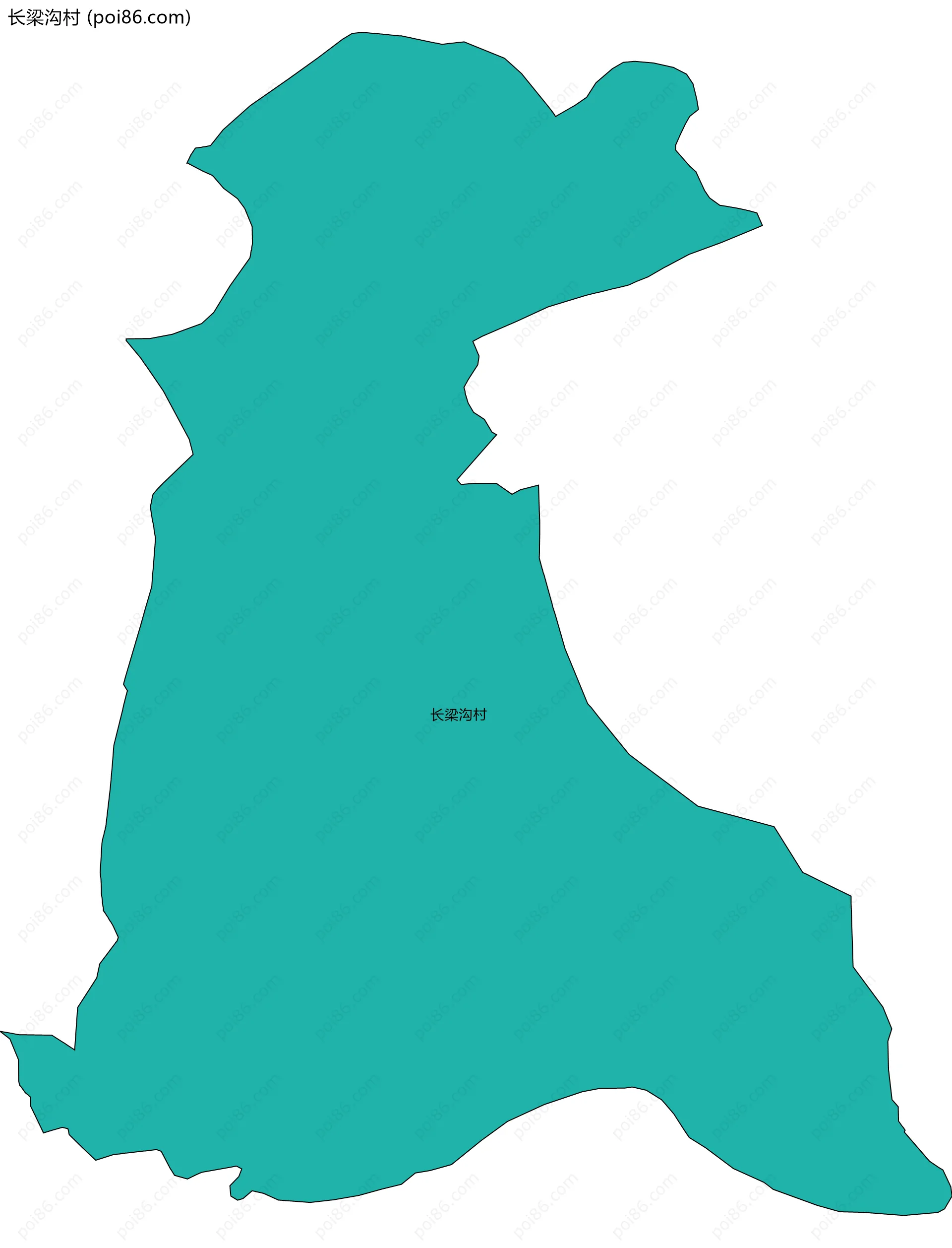 长梁沟村边界地图