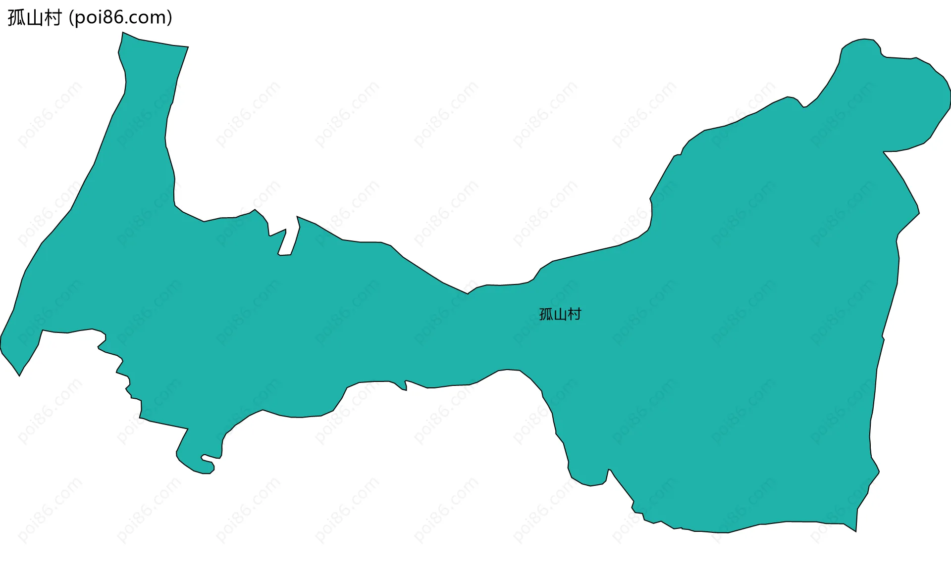 孤山村边界地图