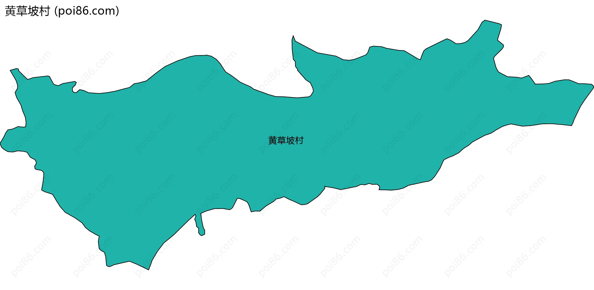 黄草坡村边界地图