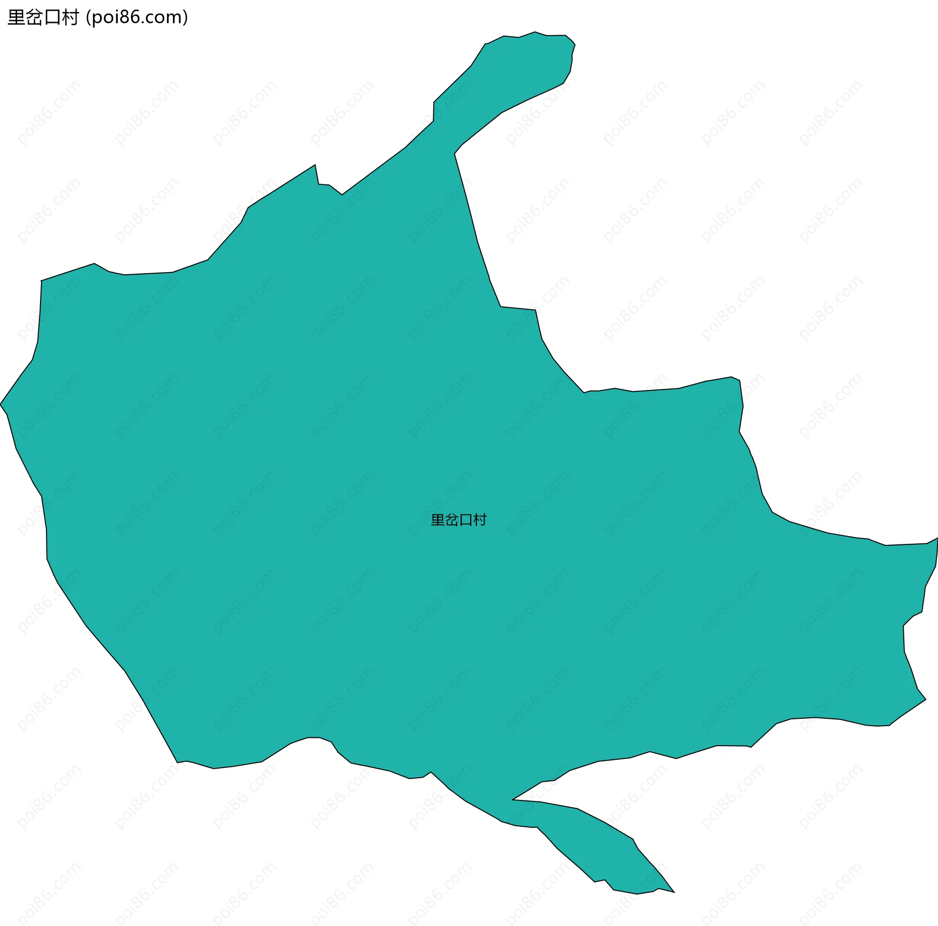 里岔口村边界地图