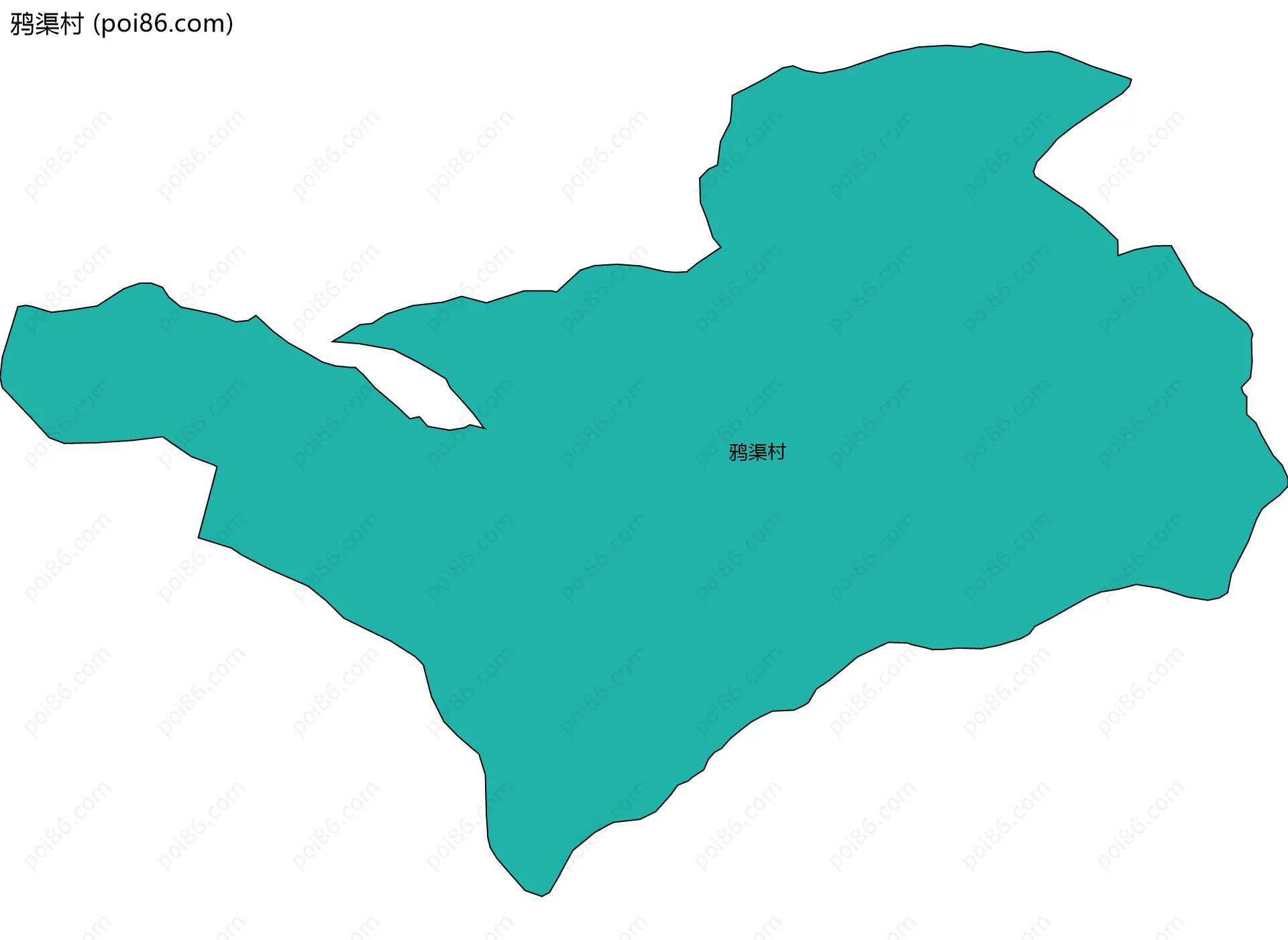 鸦渠村边界地图
