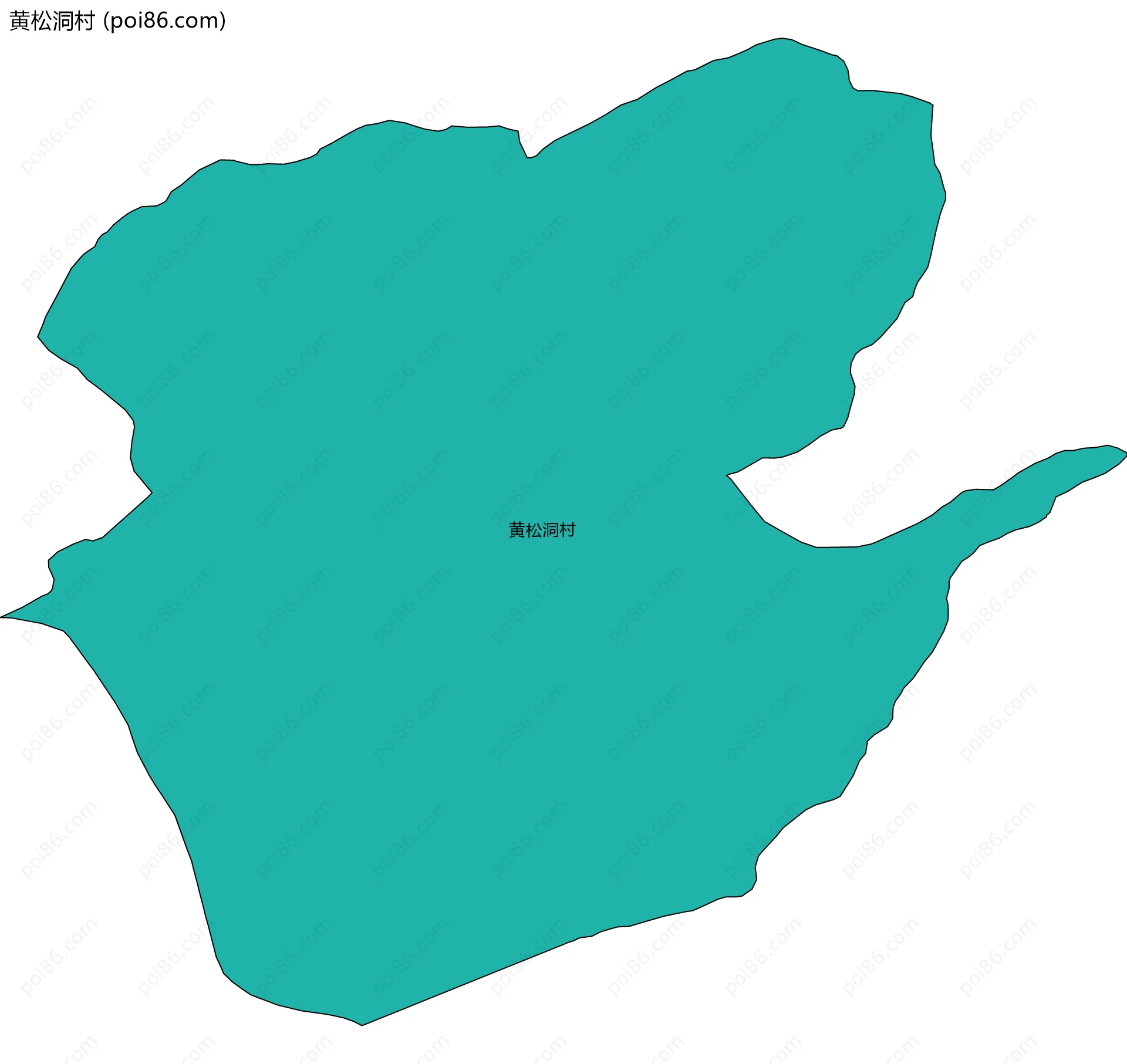 黄松洞村边界地图