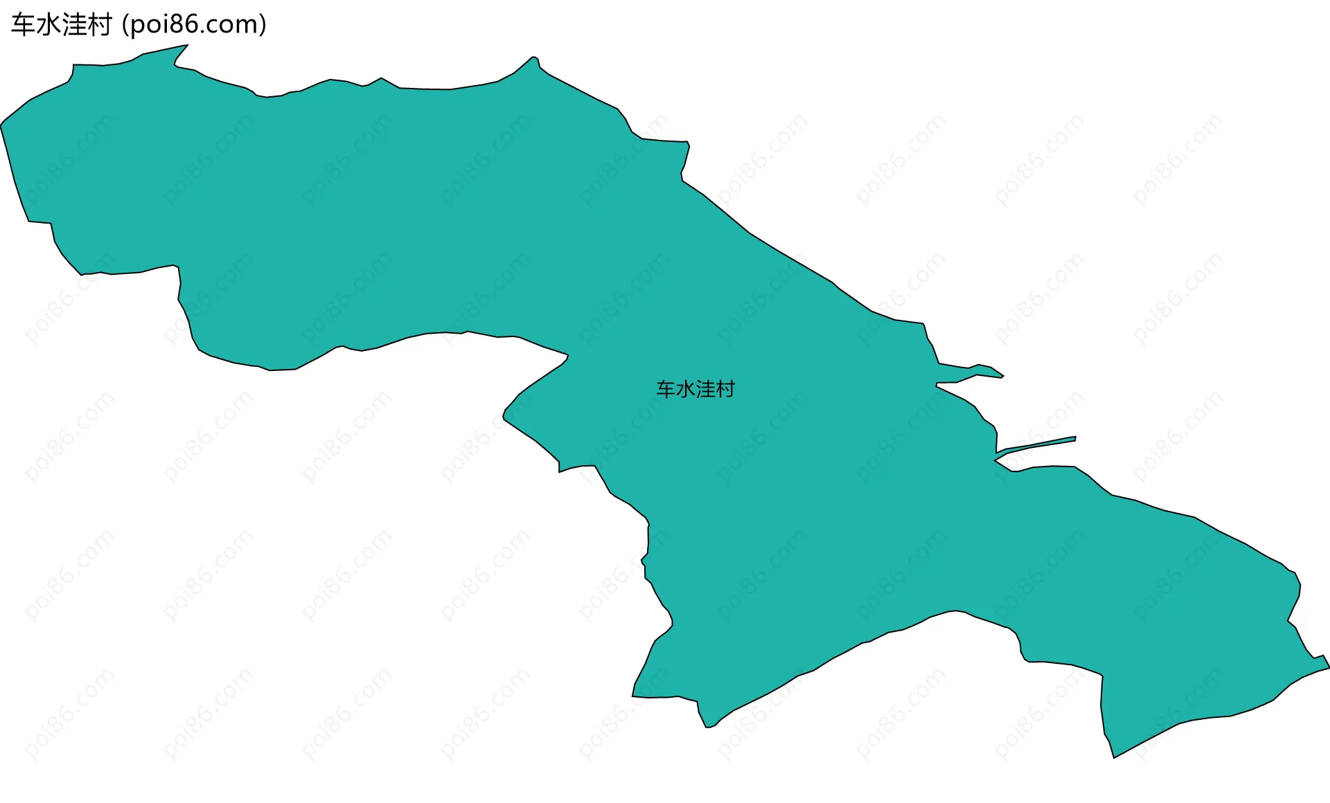 车水洼村边界地图