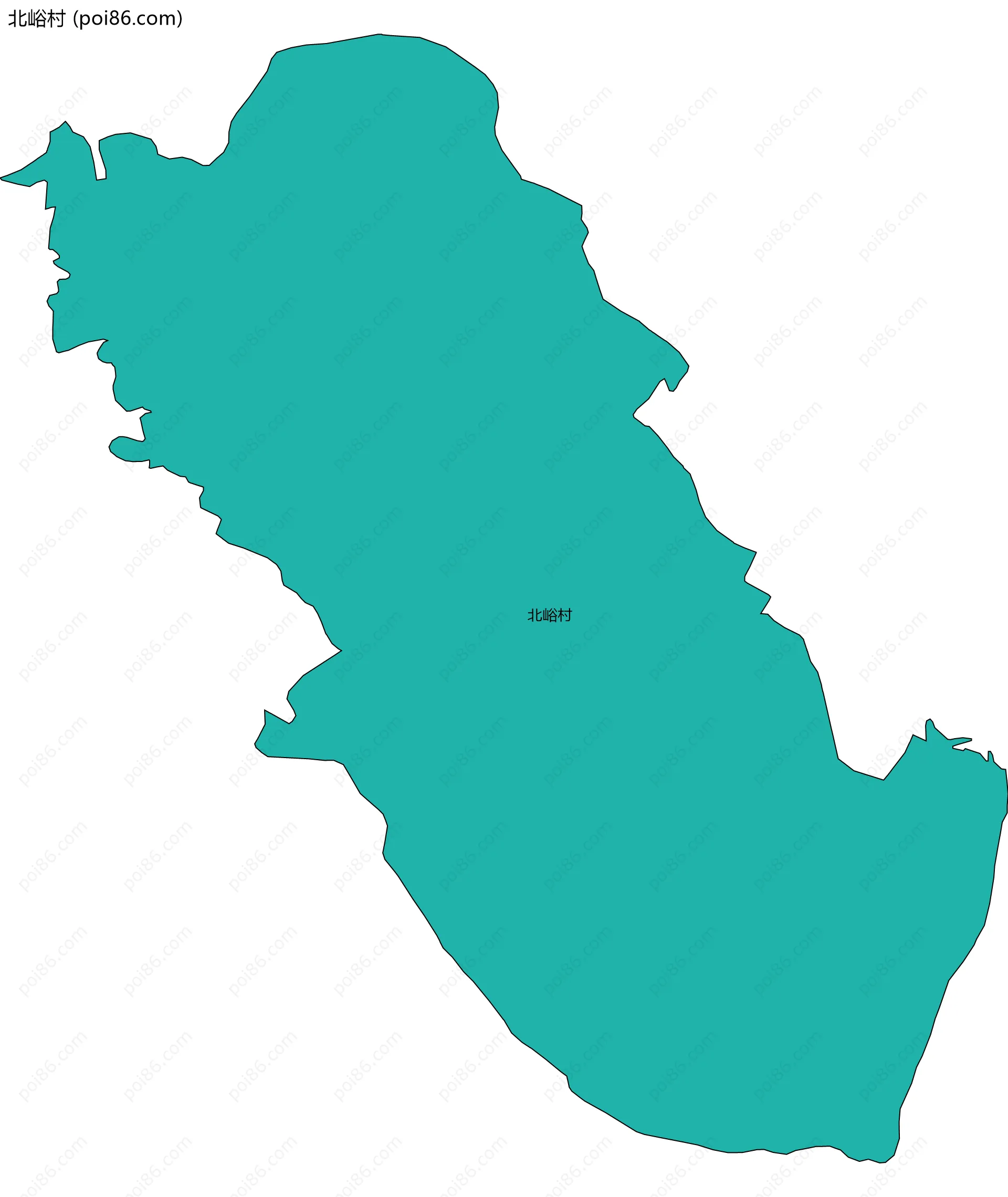 北峪村边界地图