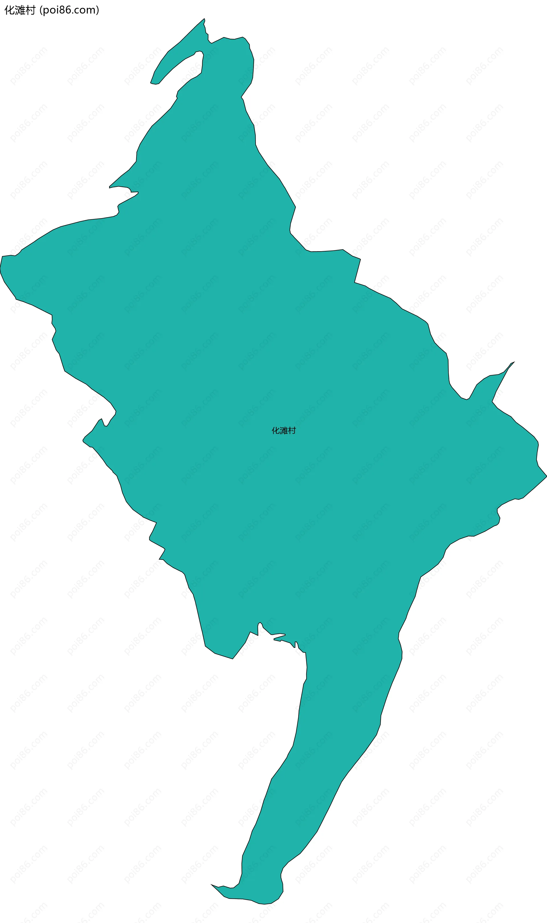 化滩村边界地图