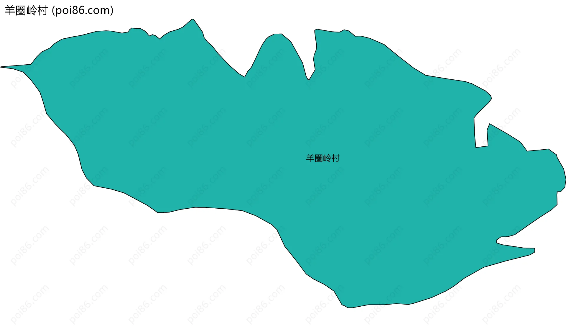 羊圈岭村边界地图