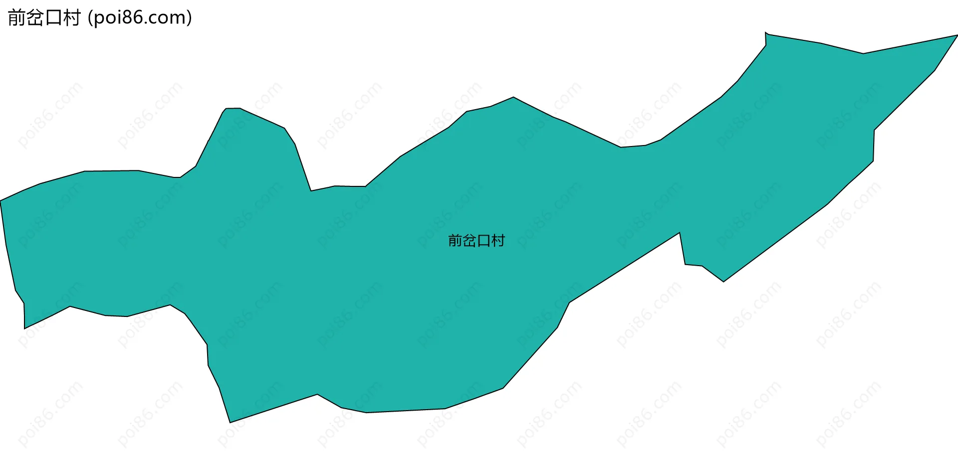 前岔口村边界地图