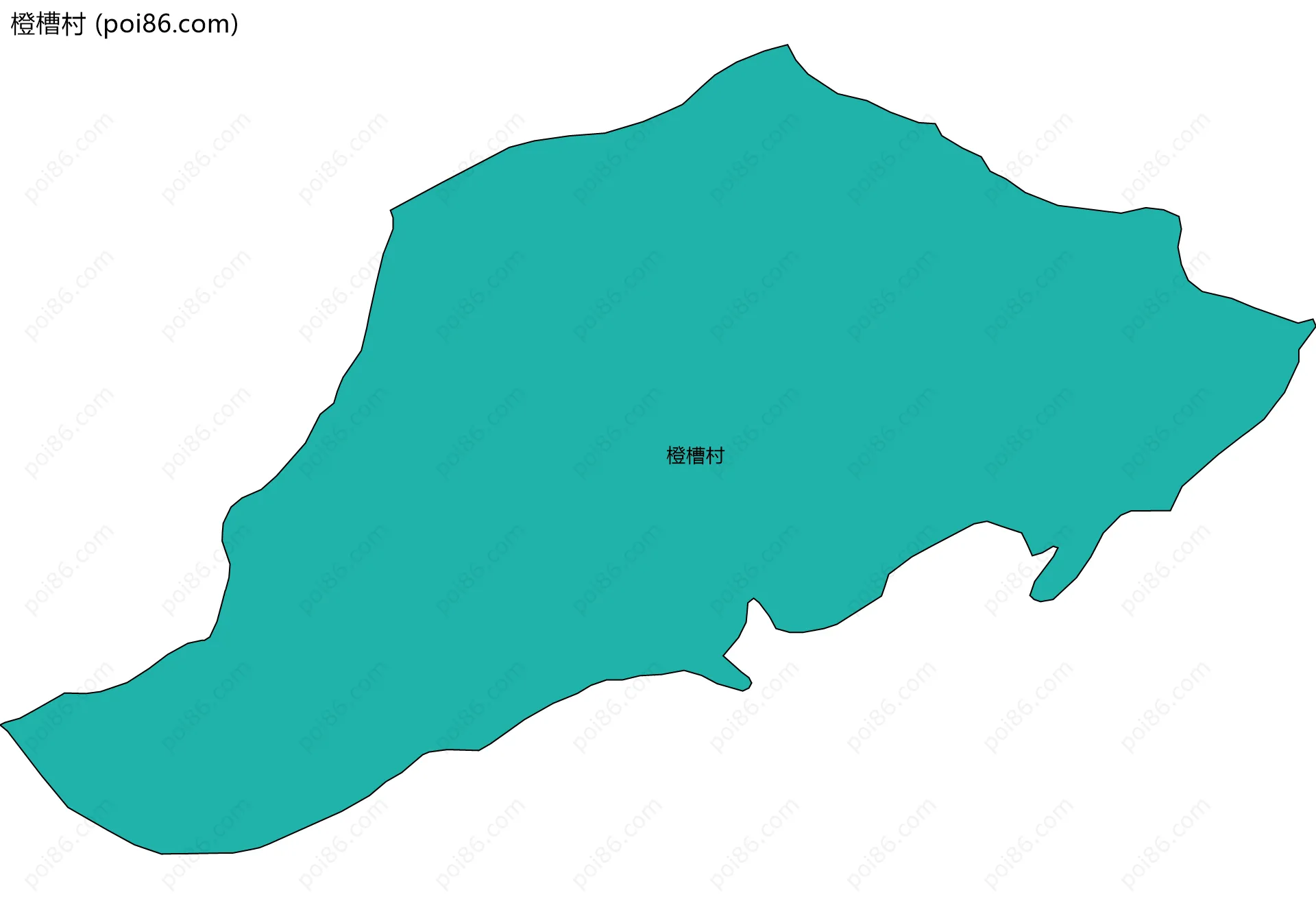 橙槽村边界地图