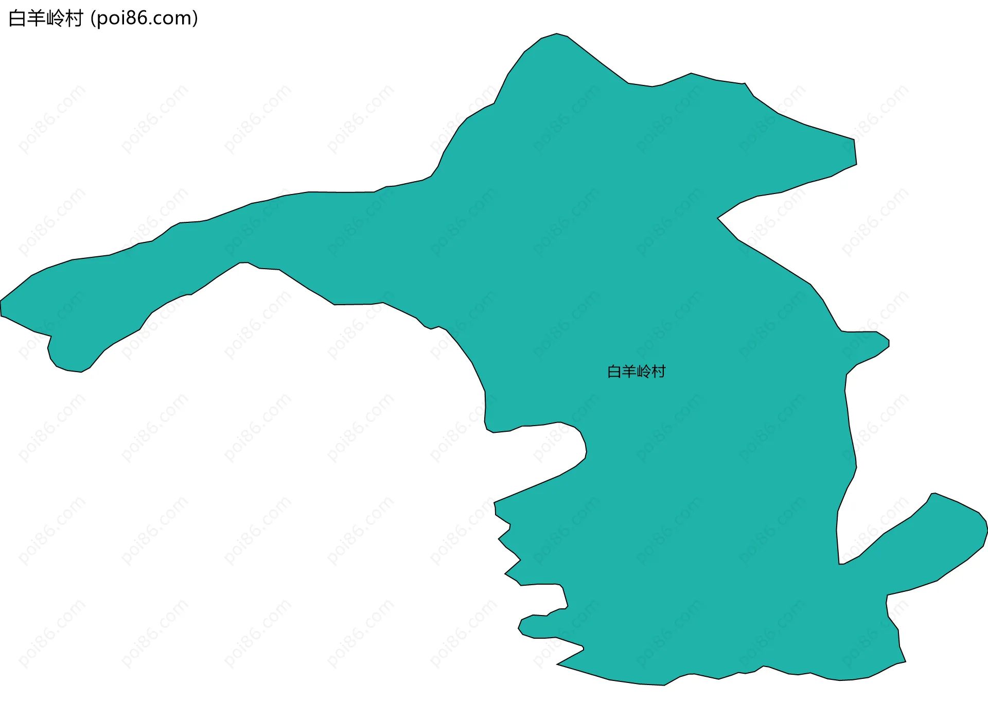 白羊岭村边界地图