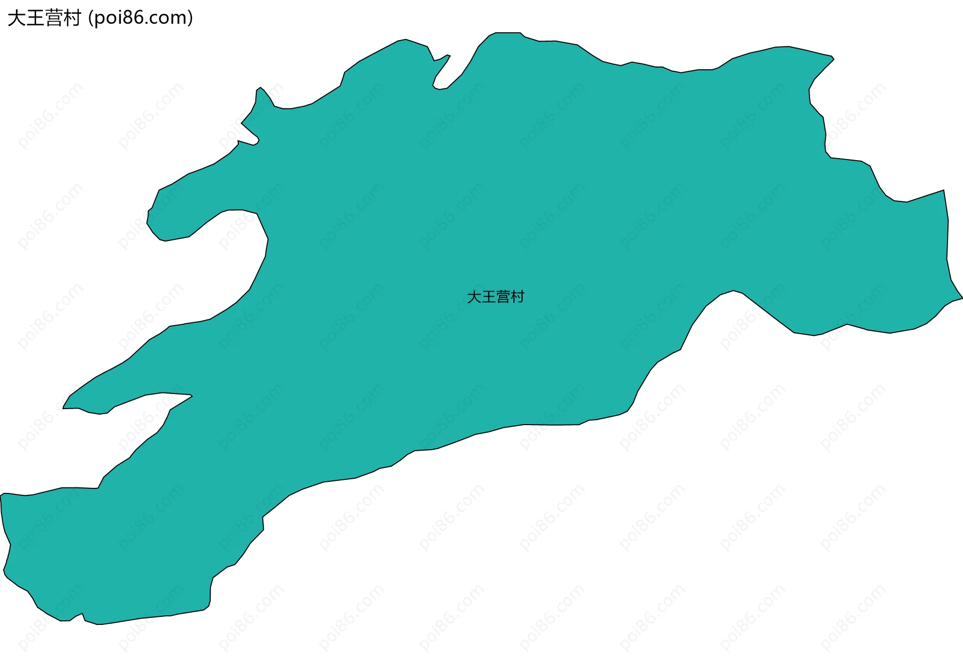 大王营村边界地图