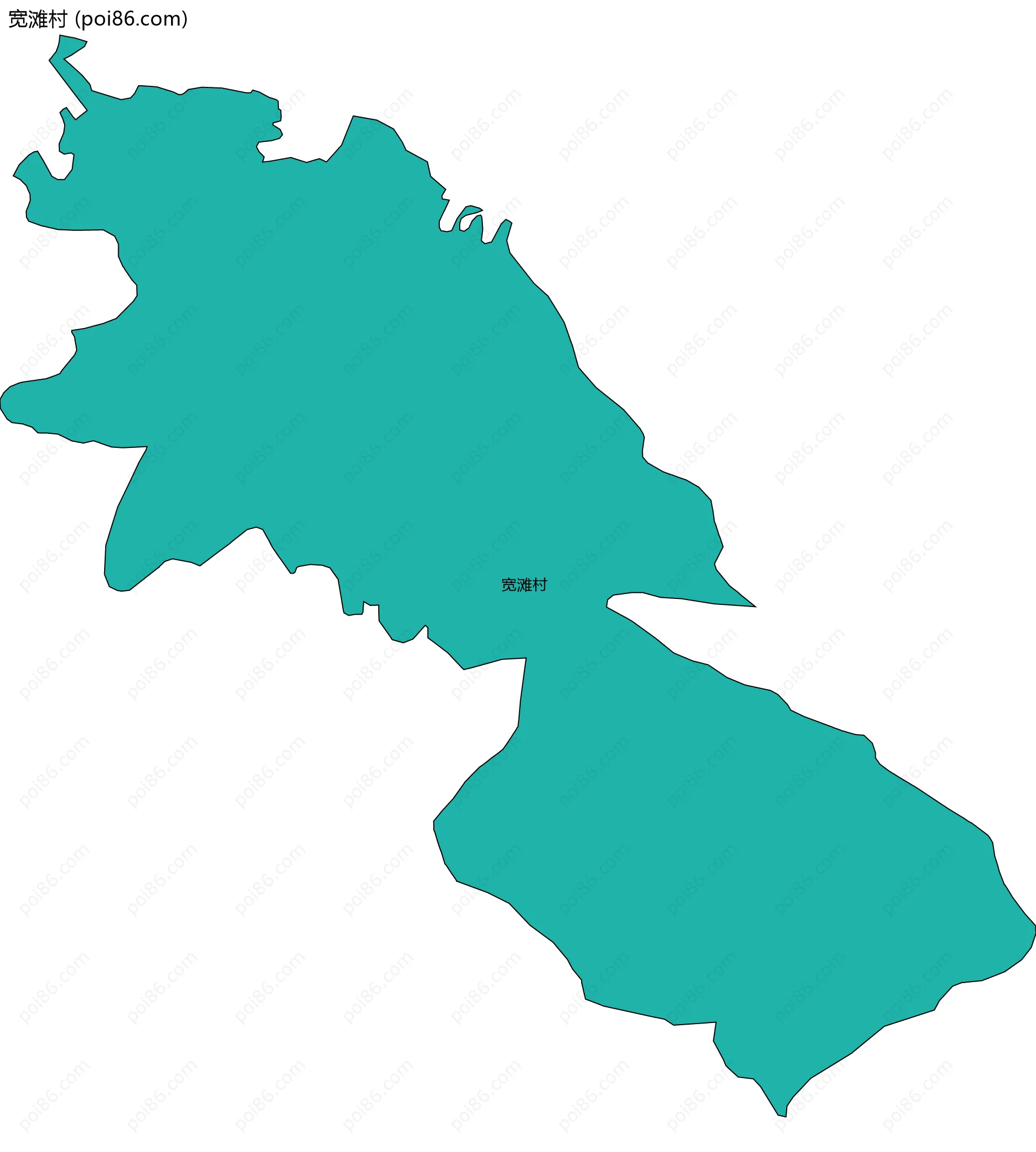 宽滩村边界地图