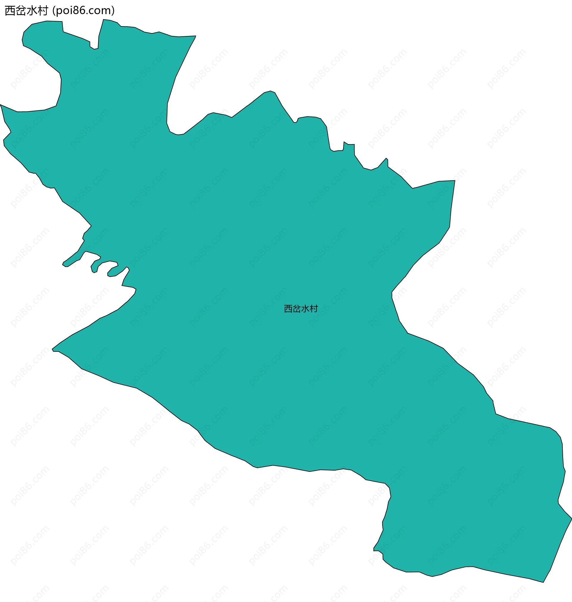 西岔水村边界地图