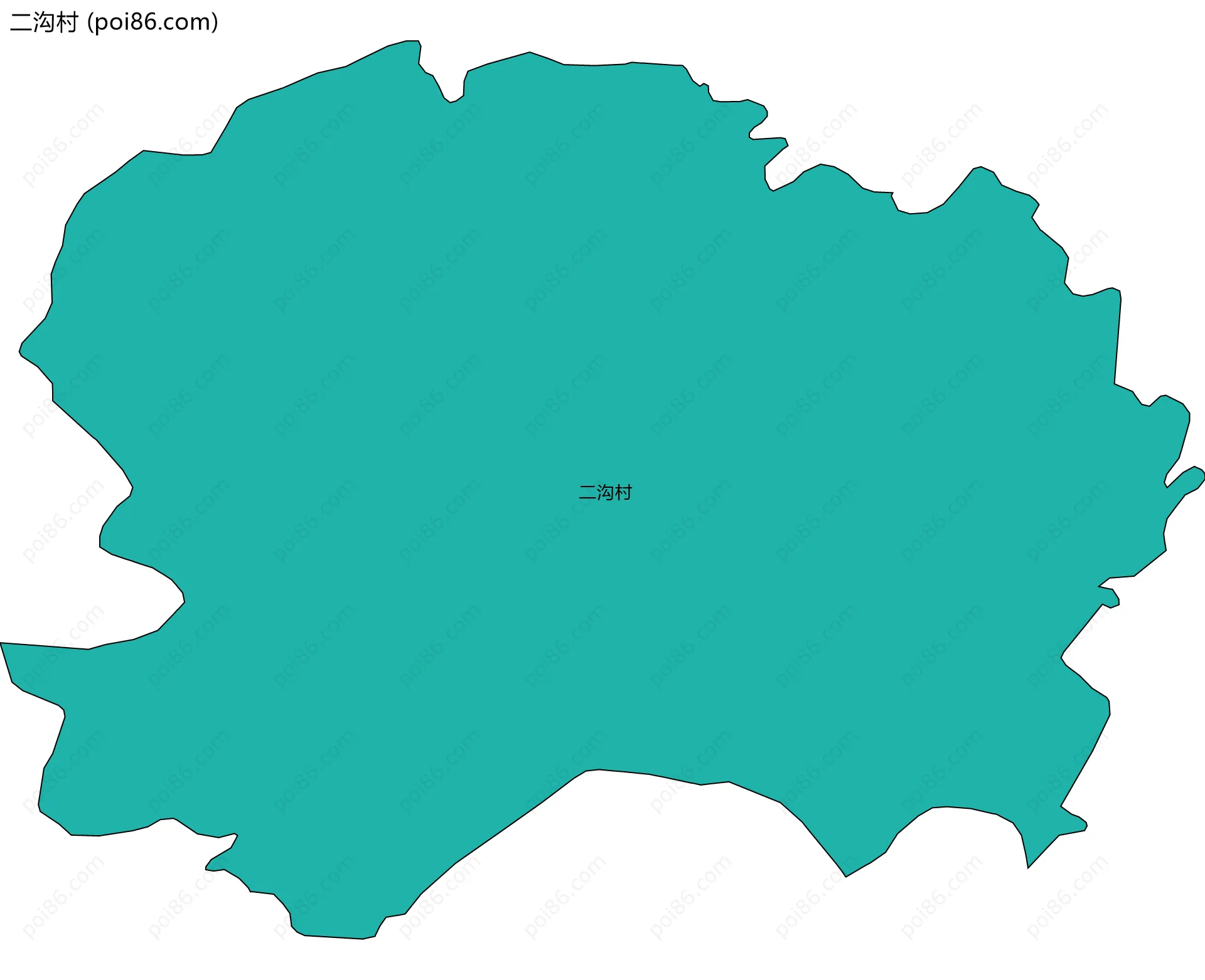 二沟村边界地图