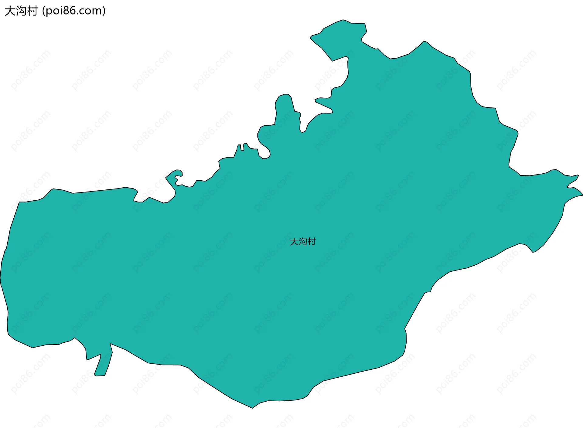 大沟村边界地图