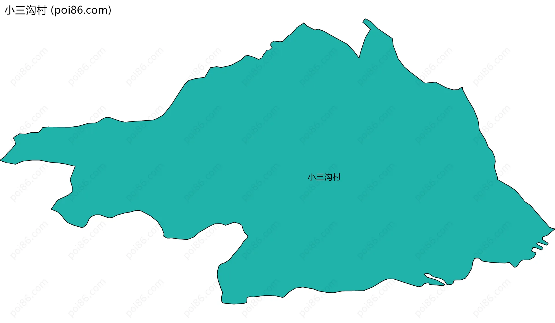 小三沟村边界地图