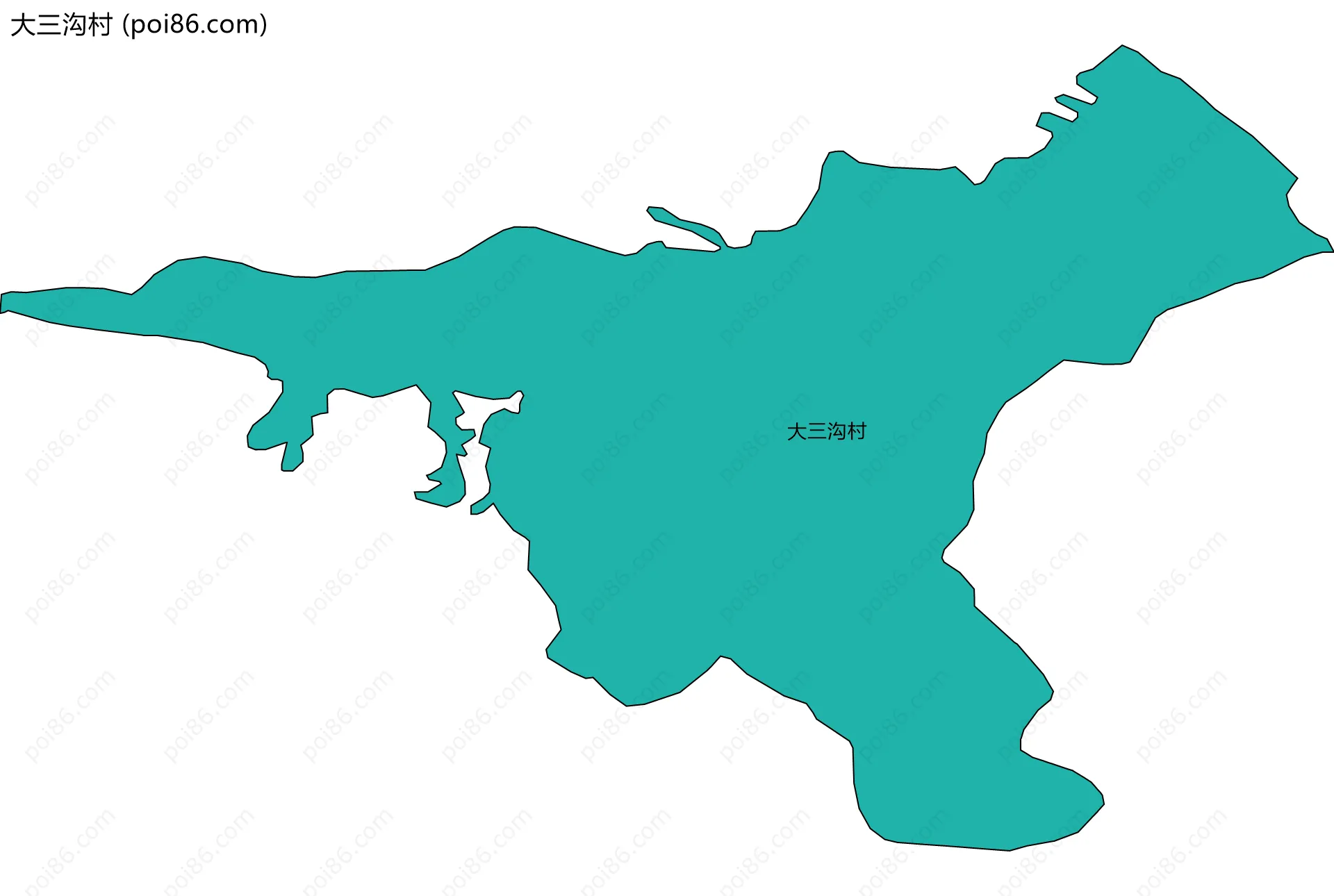 大三沟村边界地图