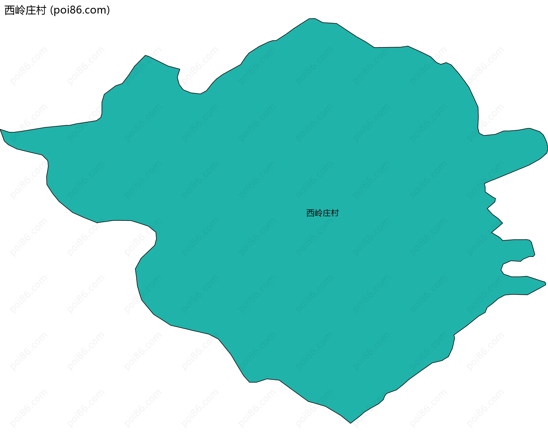西岭庄村边界地图