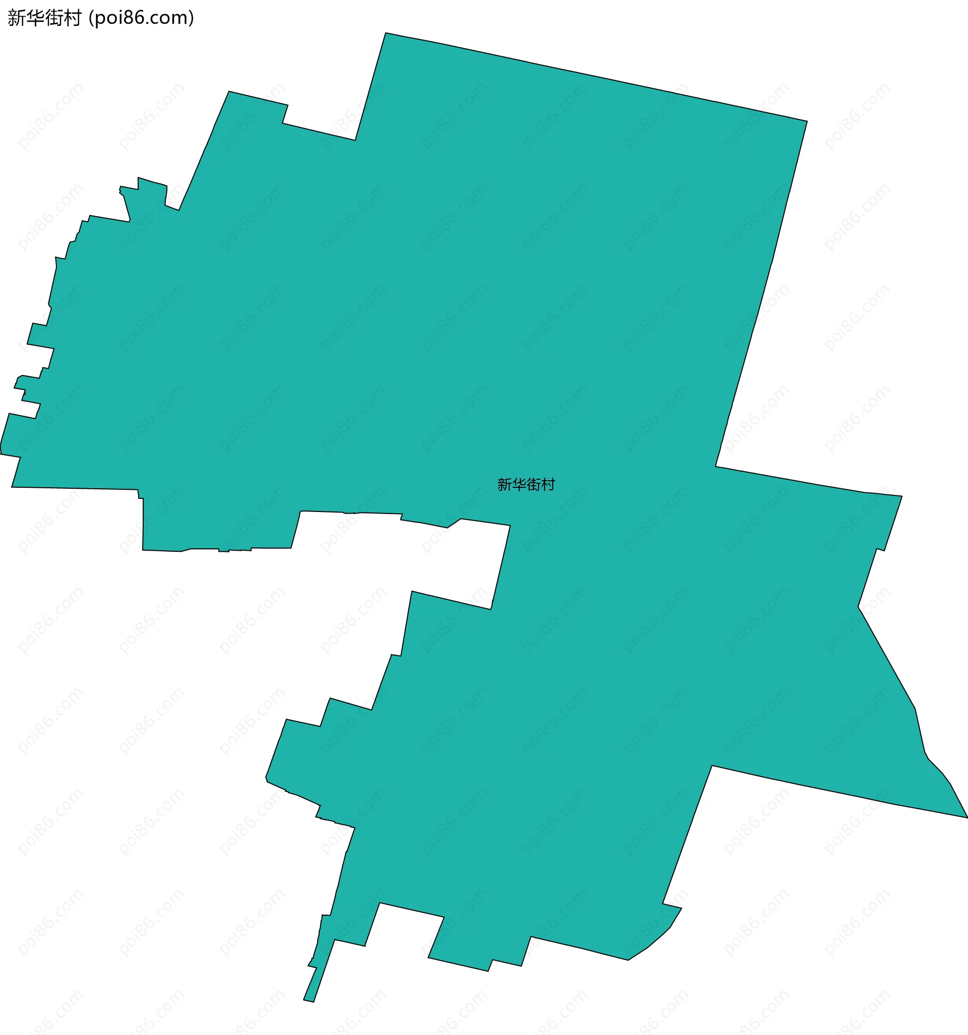 新华街村边界地图