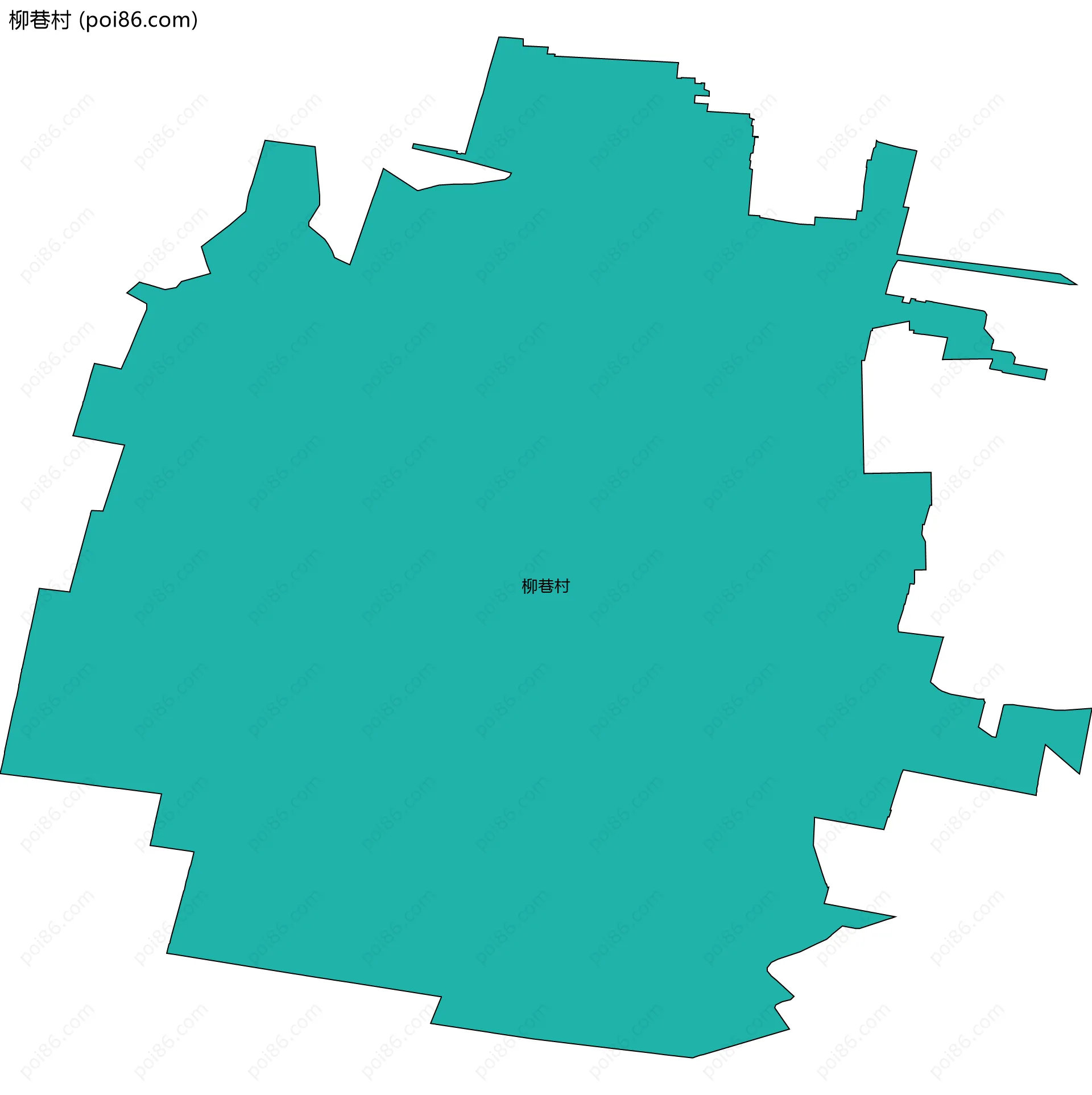 柳巷村边界地图