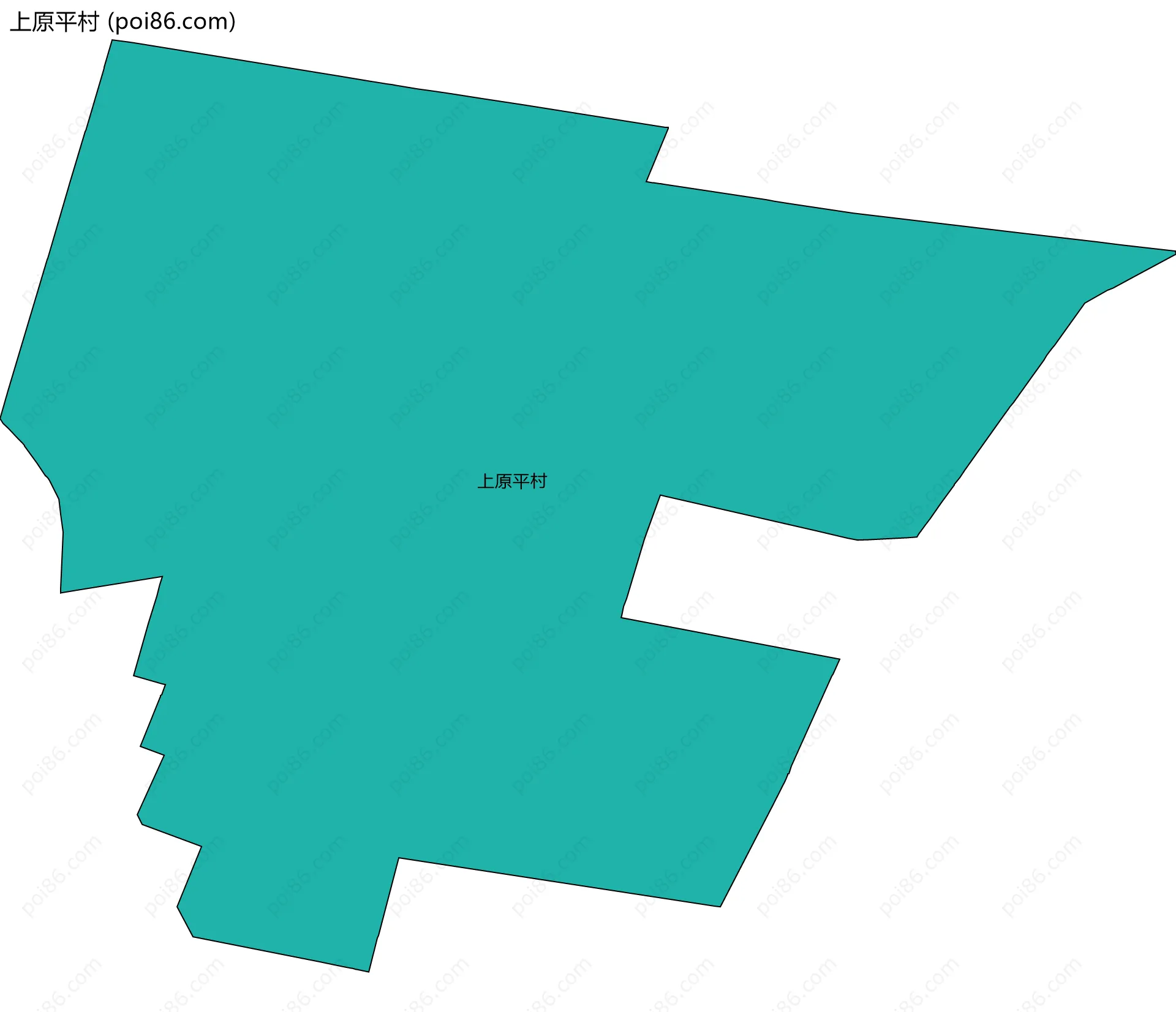 上原平村边界地图