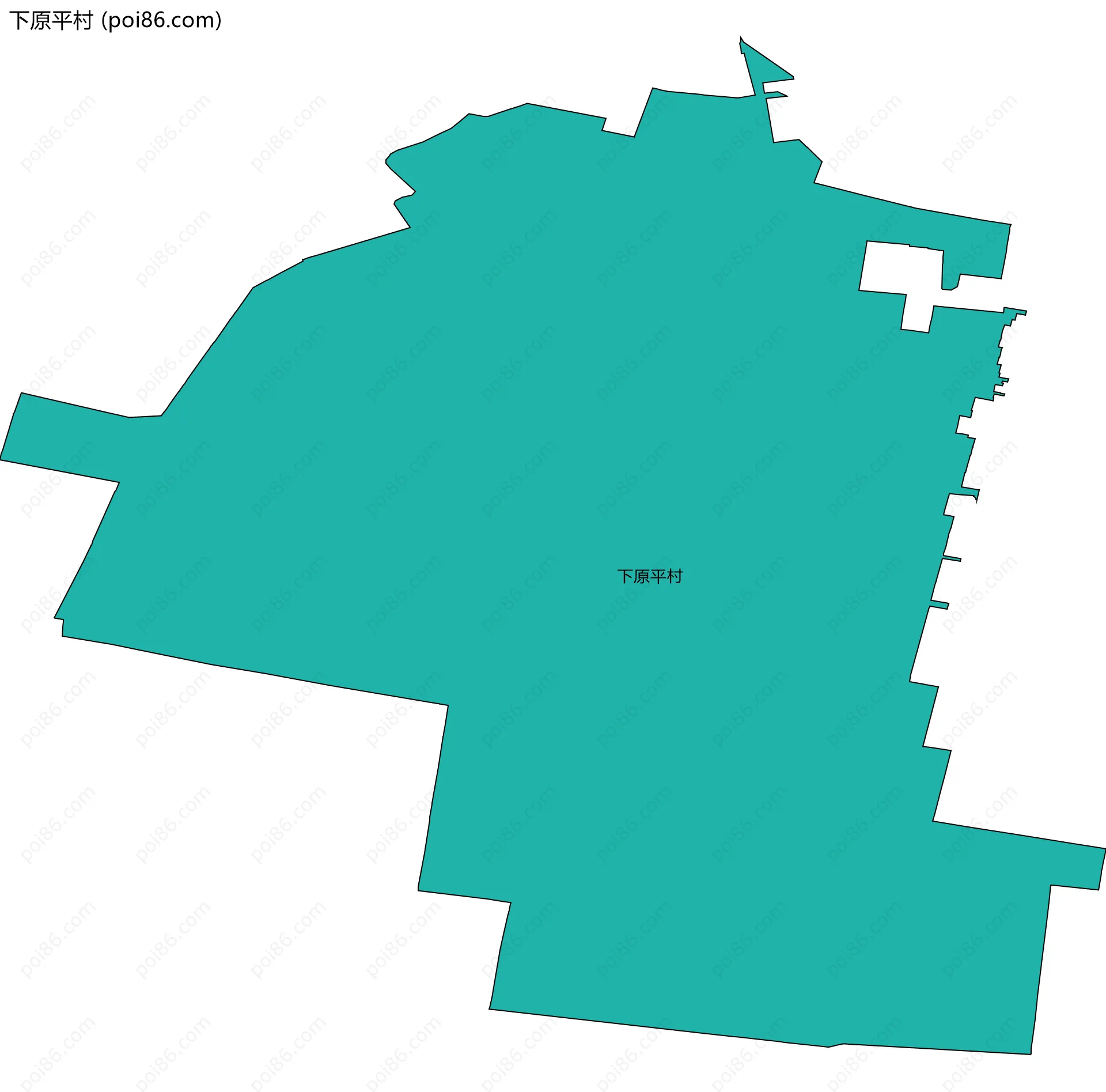 下原平村边界地图