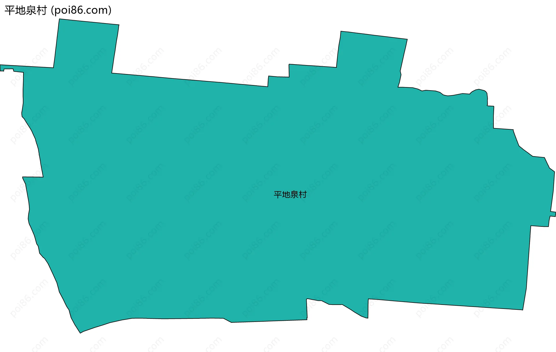 平地泉村边界地图