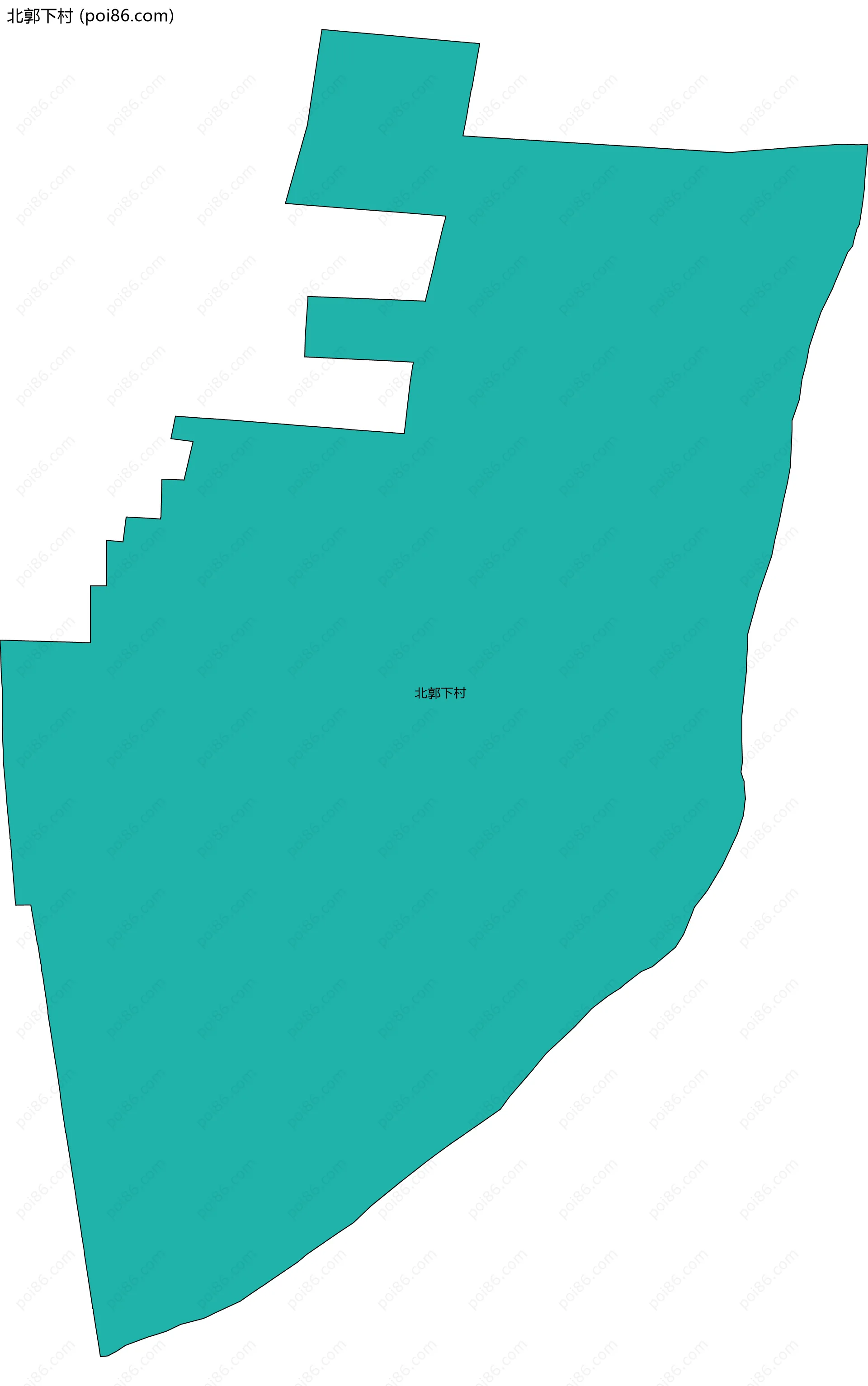 北郭下村边界地图