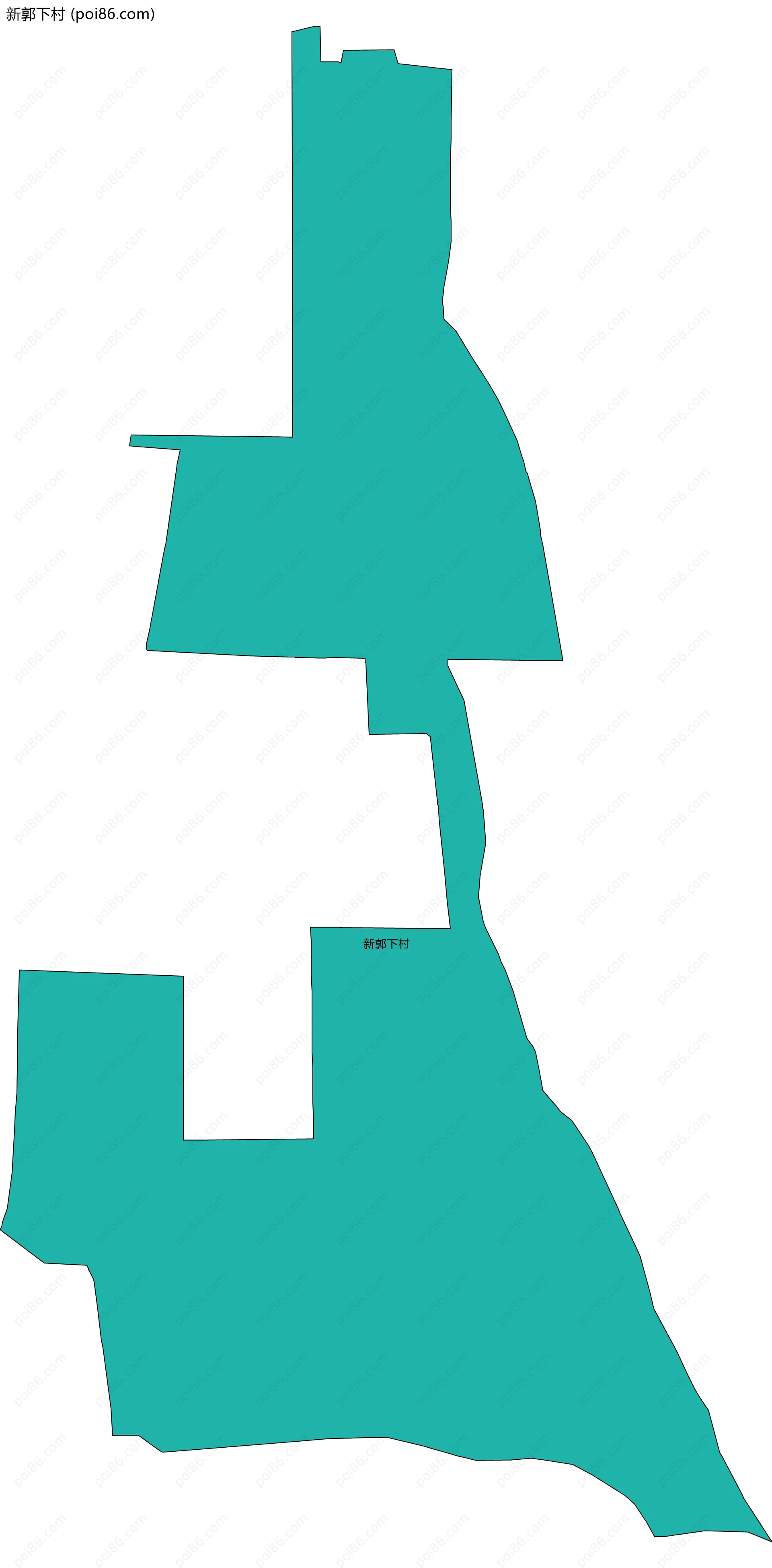 新郭下村边界地图