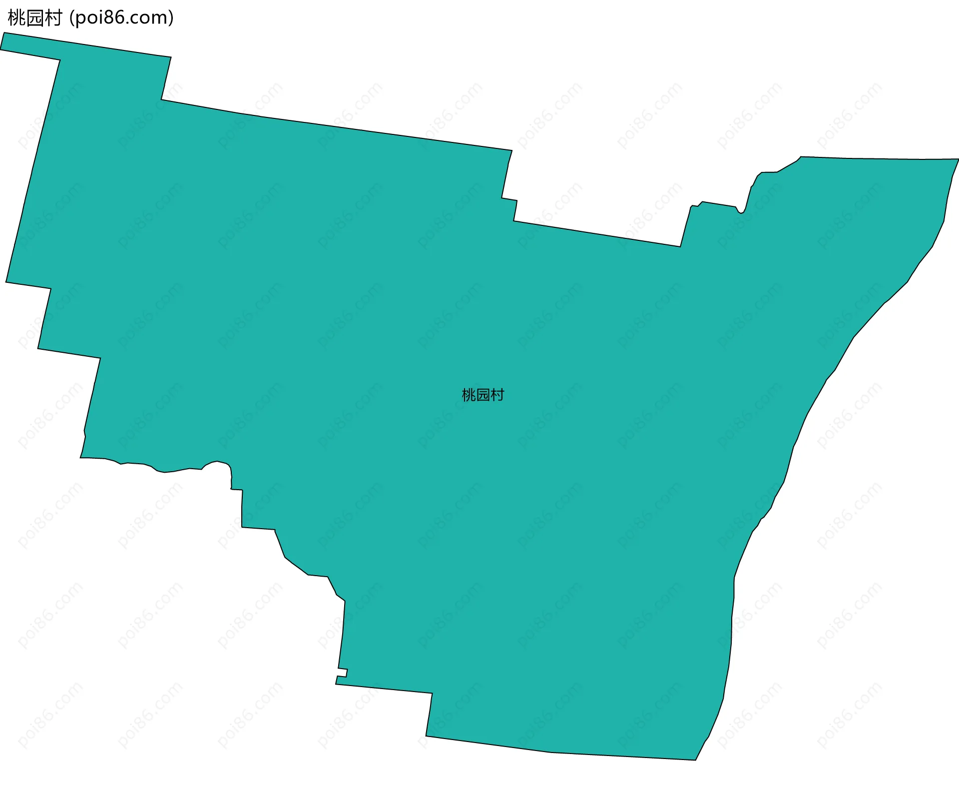 桃园村边界地图