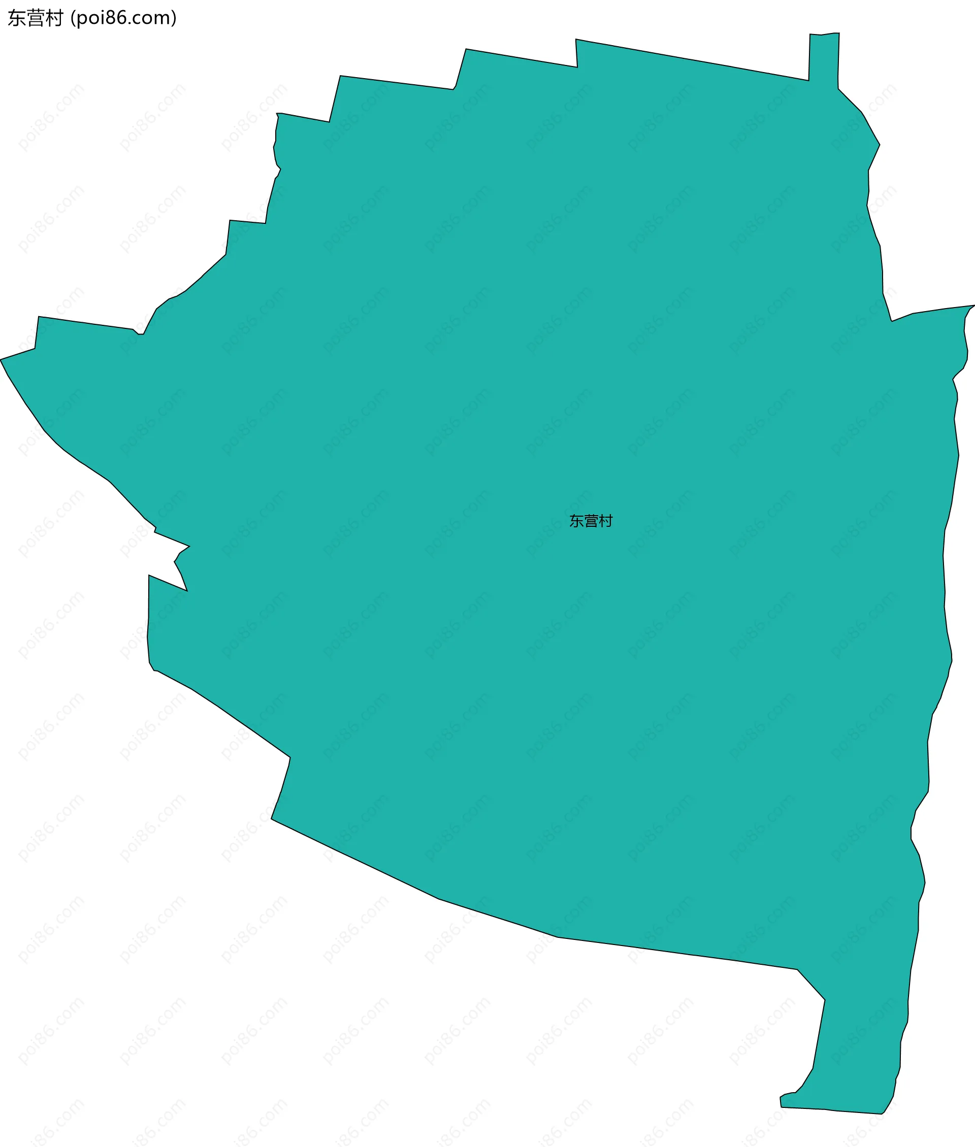 东营村边界地图