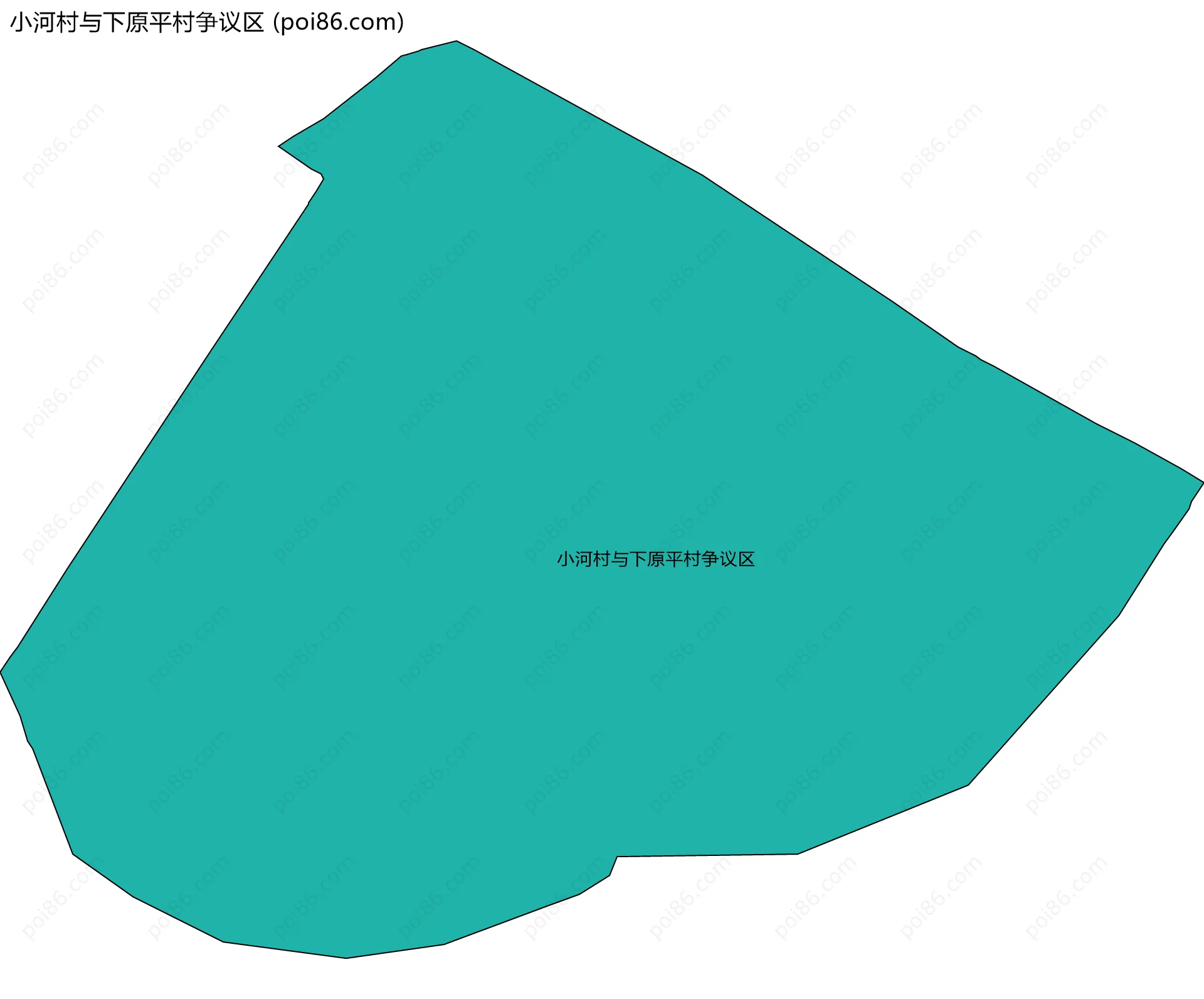 小河村与下原平村争议区边界地图