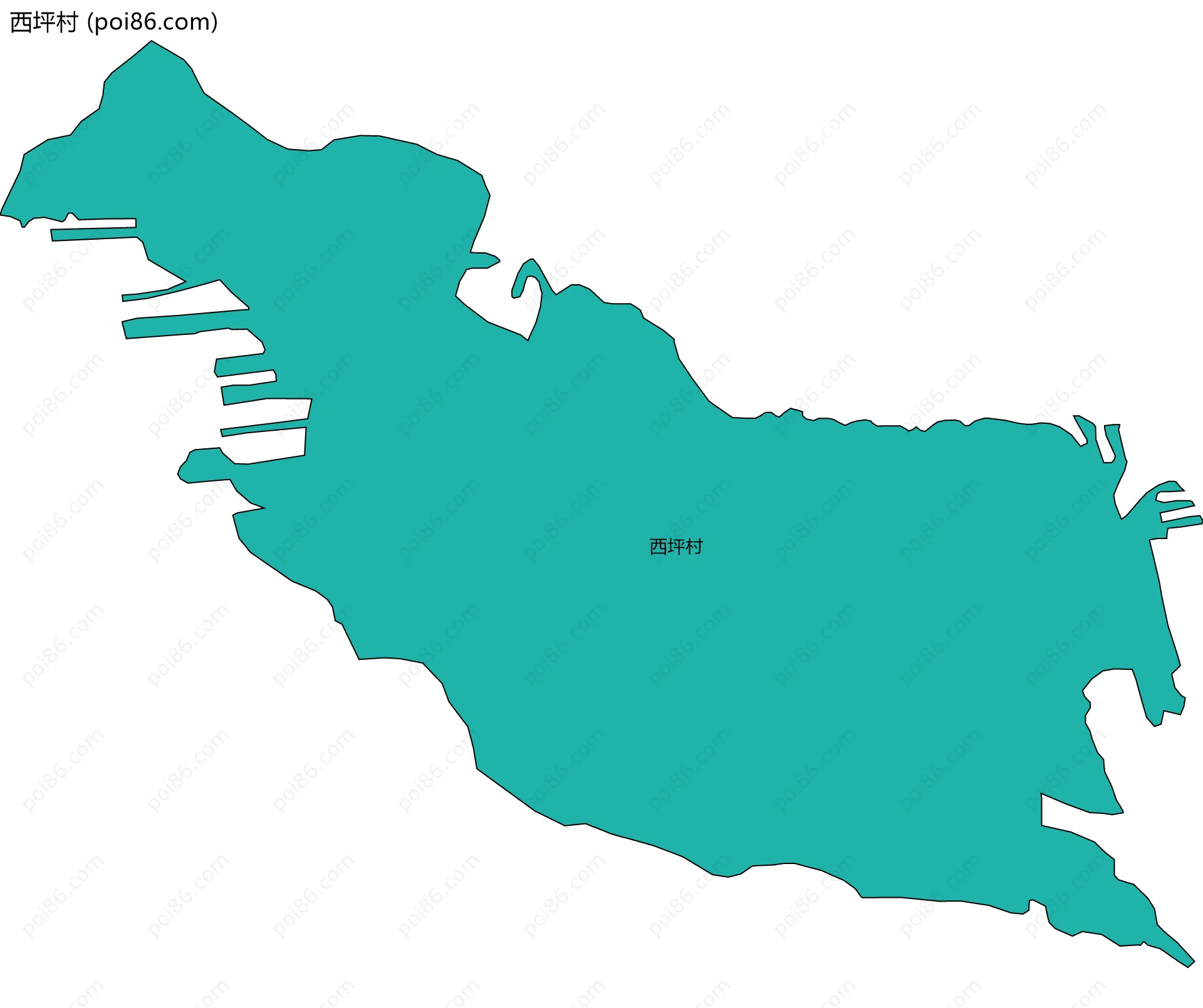 西坪村边界地图