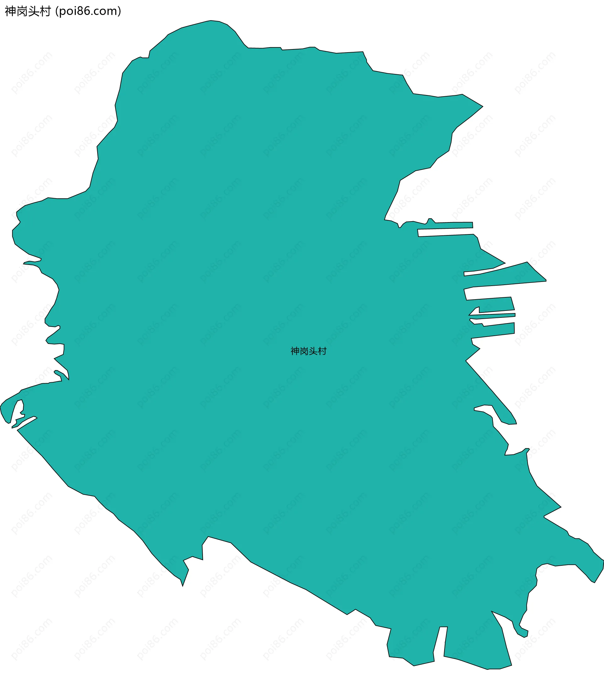 神岗头村边界地图