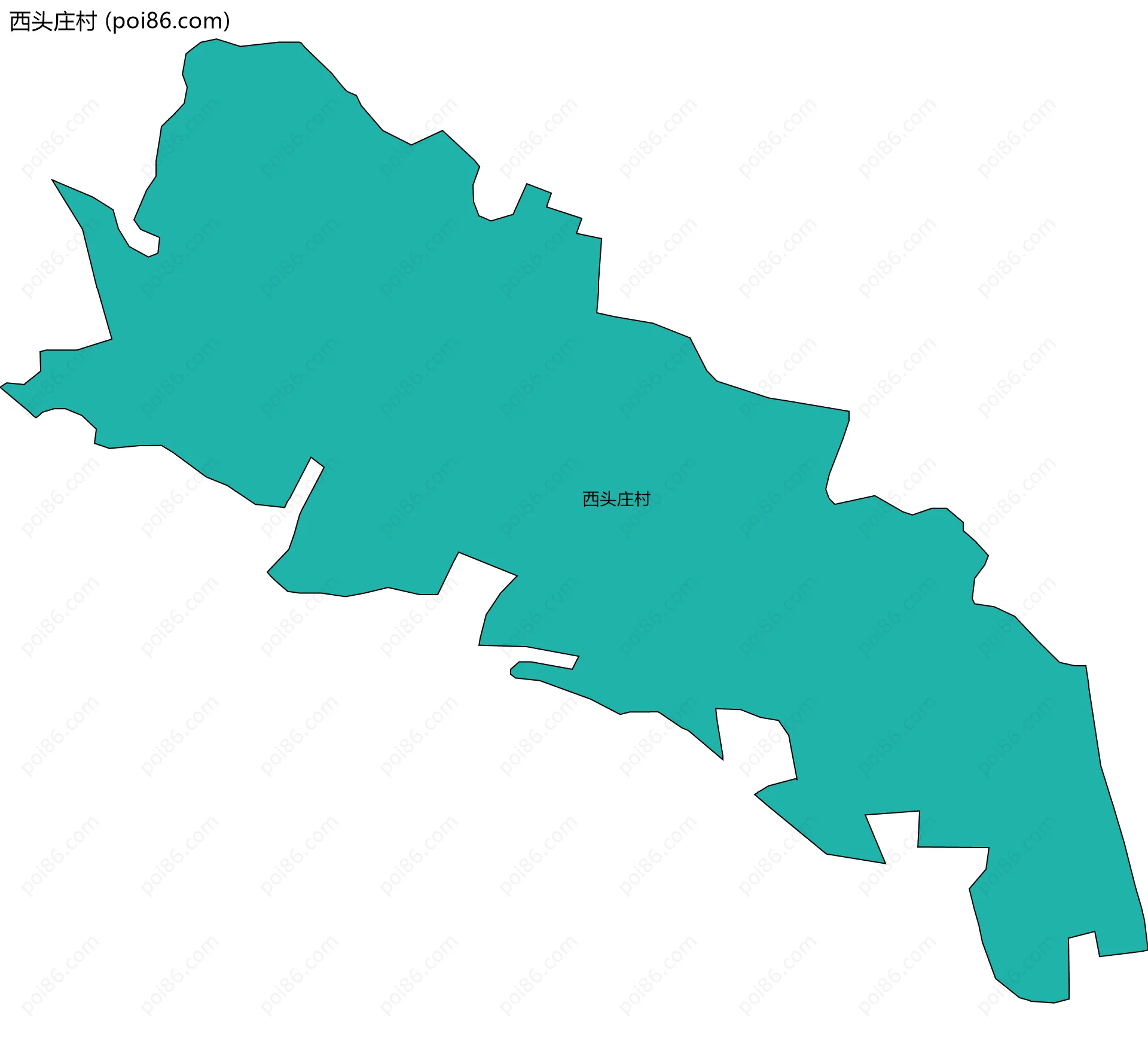 西头庄村边界地图