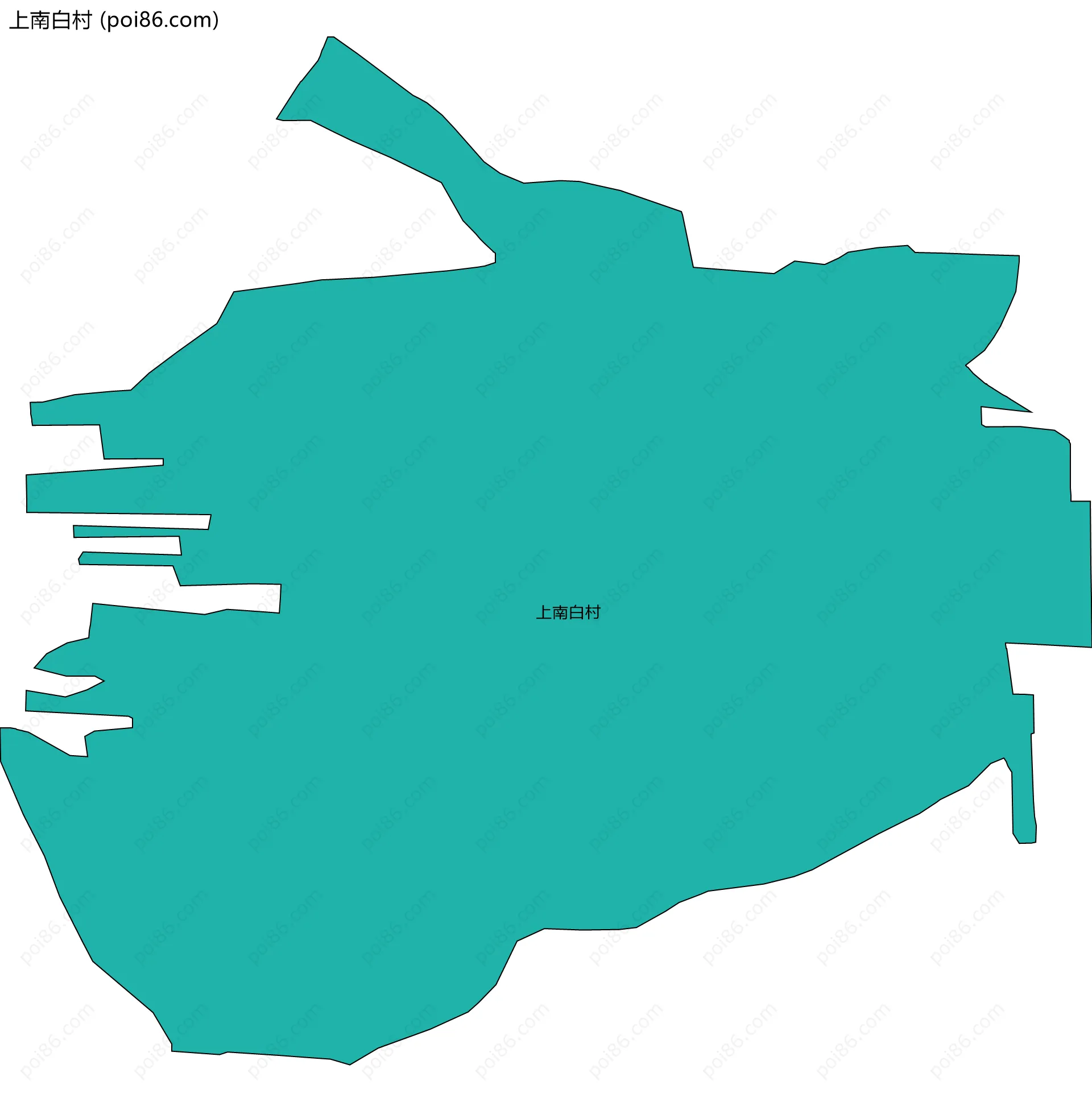 上南白村边界地图