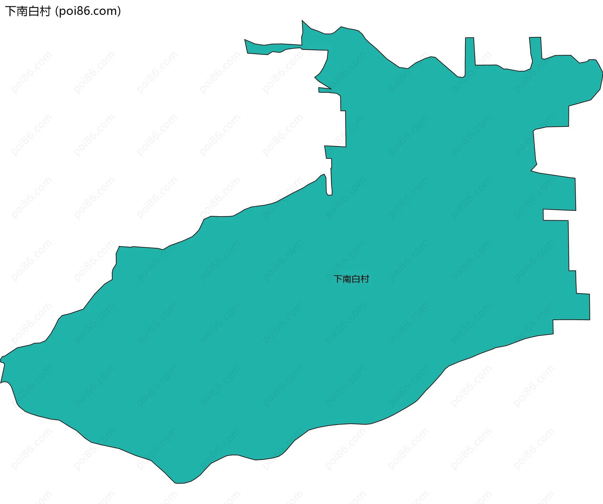 下南白村边界地图